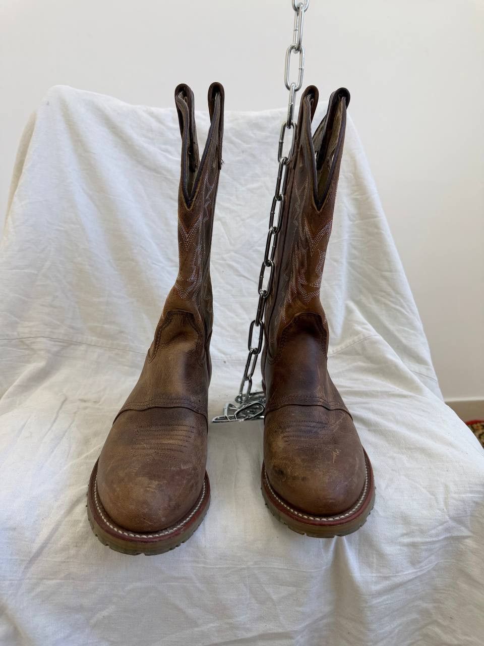 Hedi Slimane Studded platform brown boots avant garde vintage A.S. 98 Size US 7 / EU 40 - 5 Thumbnail