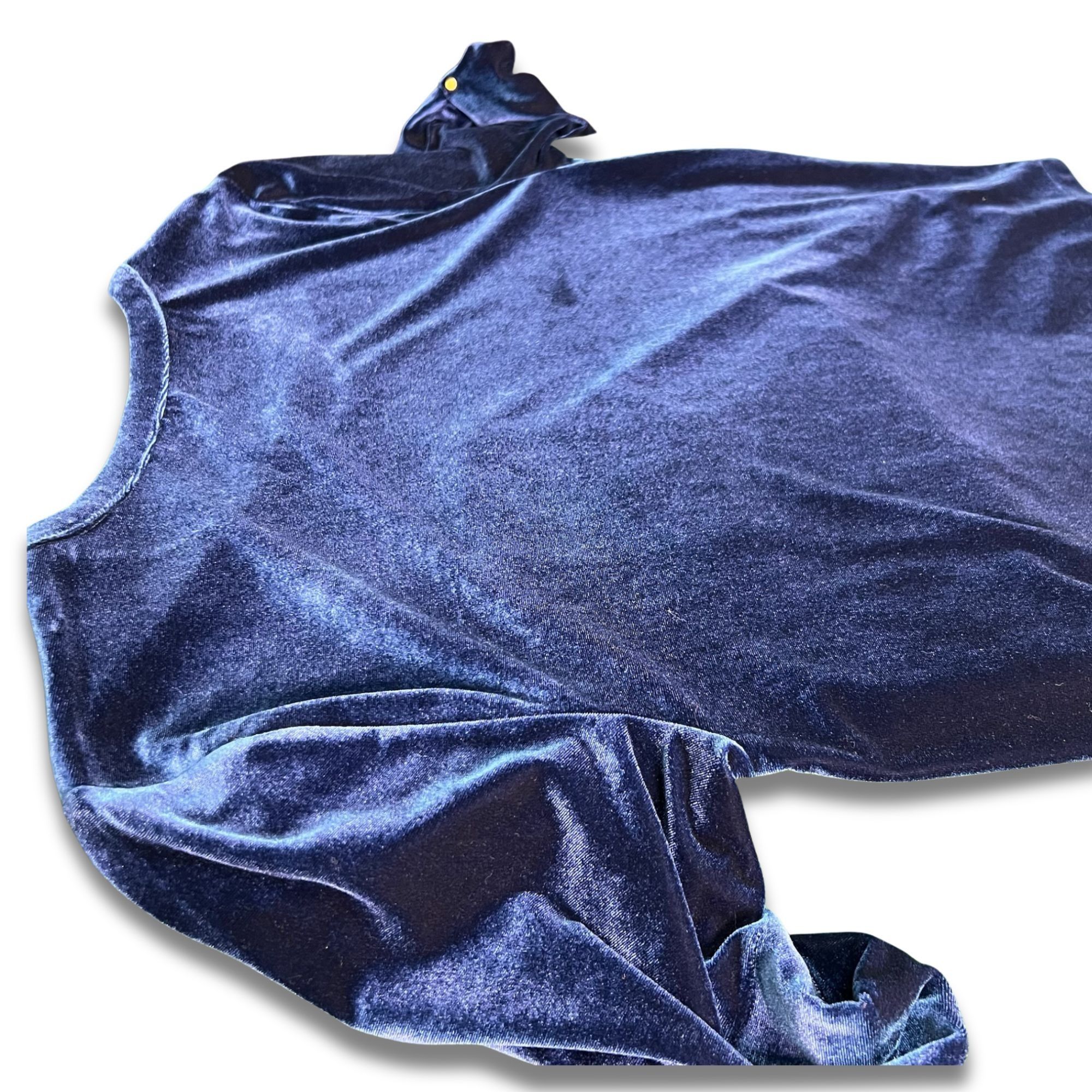 Lauren Ralph Lauren Lauren Ralph Lauren Velvet Blouse Navy Blue Short Sleeve Siz Size M / US 6-8 / IT 42-44 - 5 Thumbnail