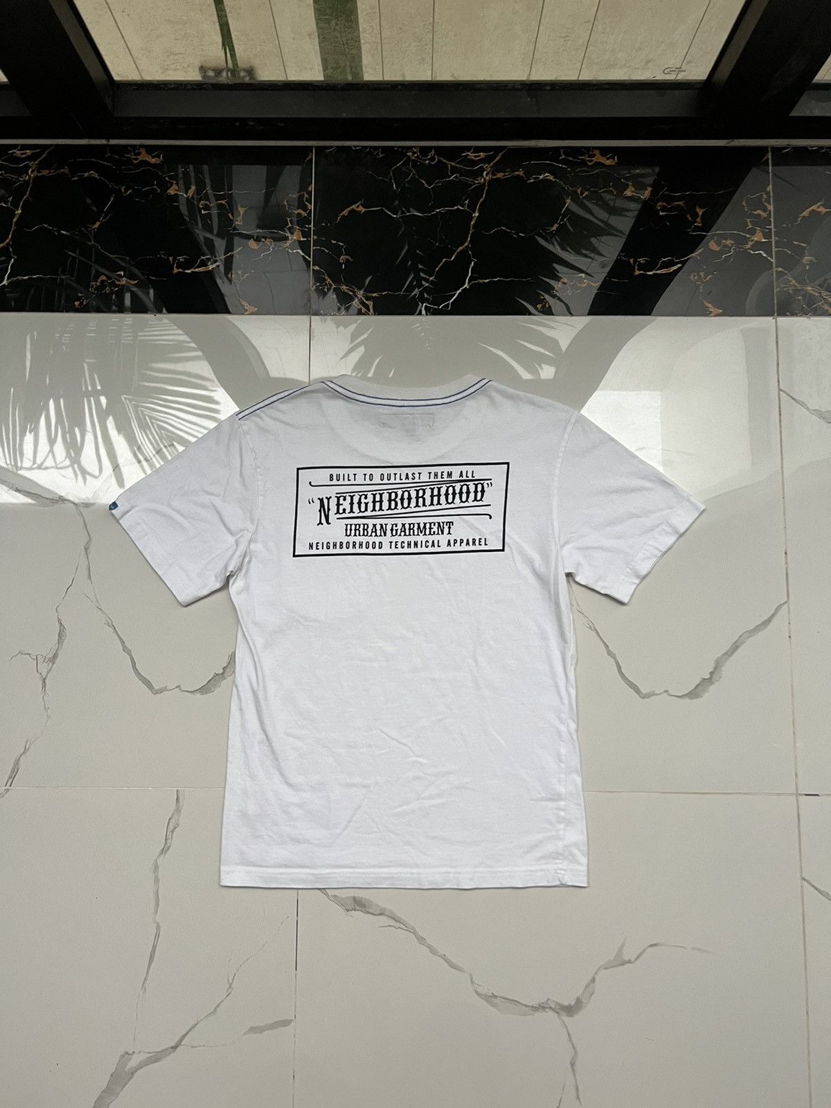 90’s NEIGHBORHOOD RARE RETRO Y2K BIG DOUBLE SIDE LOGO TEE
