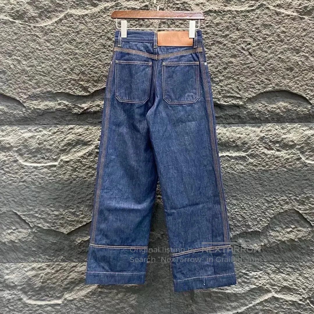 Loewe LOEWE Solid Cuffed Hem Straight Jeans Women. Size 31" - 2 Thumbnail