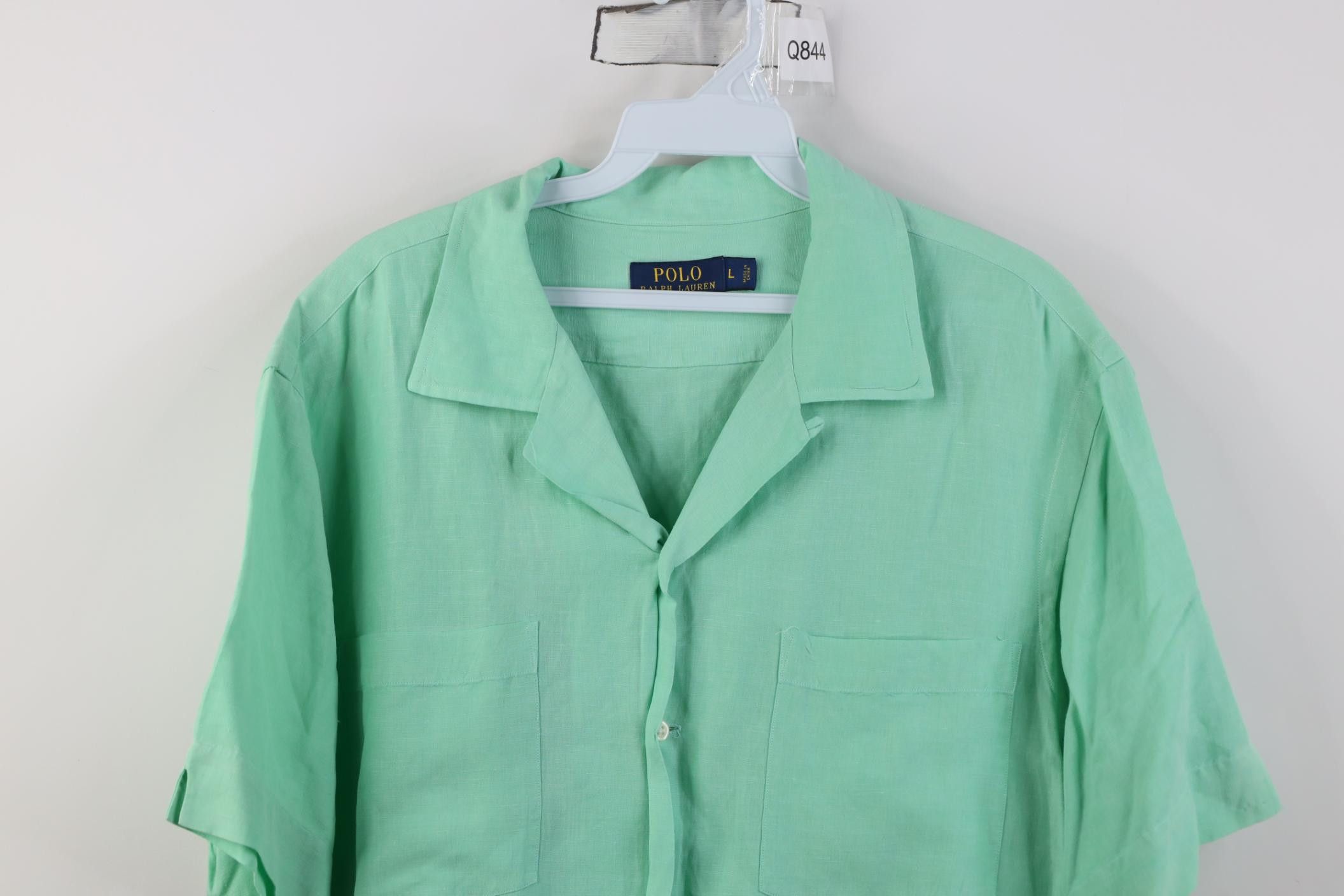 Polo Ralph Lauren Vintage Ralph Lauren Linen Looped Collar Camp Button Shirt Size US L / EU 52-54 / 3 - 2 Thumbnail