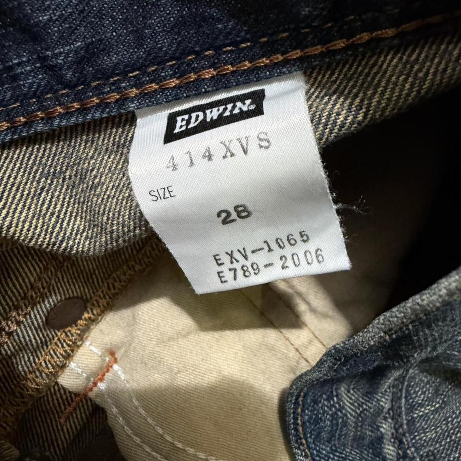 True Religion Vintage y2k style EDWIN Orange stitching design denim jeans Size US 31 - 7 Thumbnail
