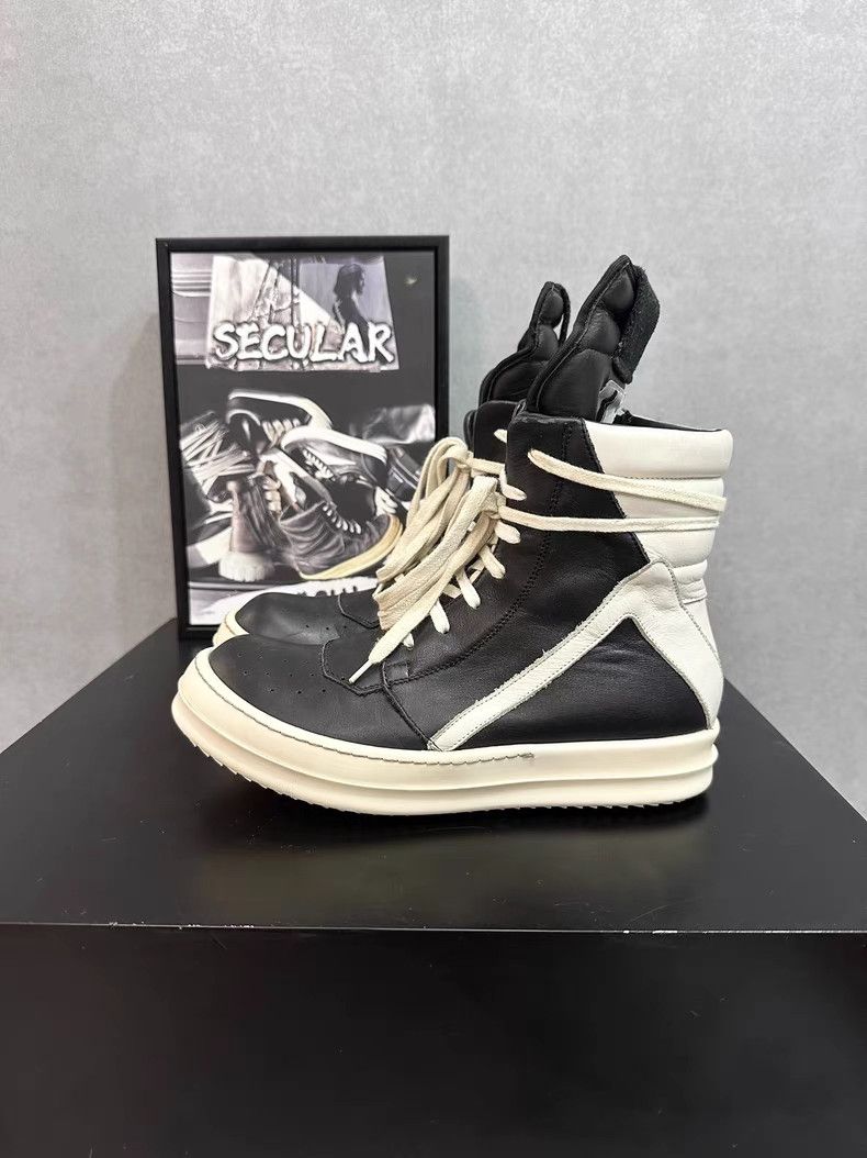 Rick Owens Rick Owens Geobasket Black and White Sneakers-yf Size US 6 / IT 36 - 4 Thumbnail