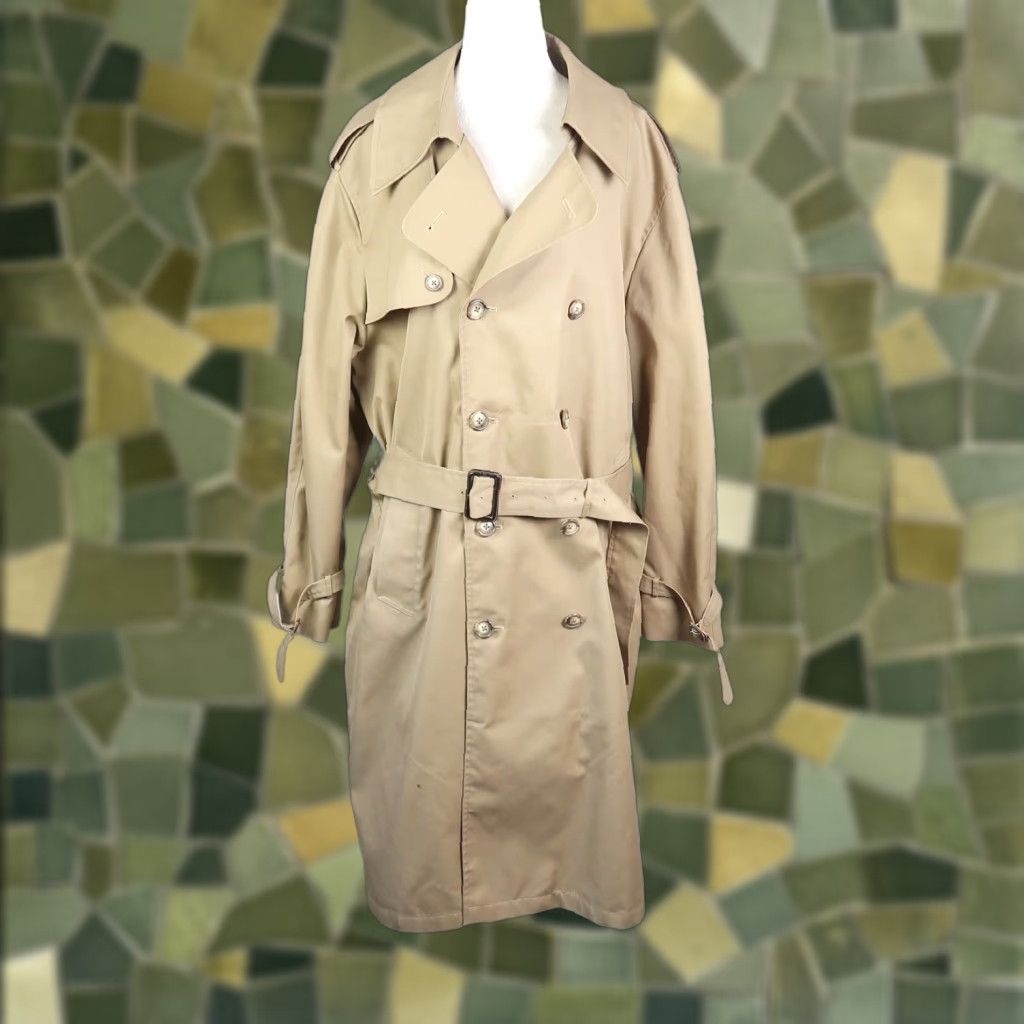 Nordstrom VINTAGE Nordstrom Trench Coat Mens 44R Khaki Tan Mid-Length Coat 90s Pattern Solid Button/ Belt Closure Fall Winter Spring Workwear Casual Business Size US S / EU 44-46 / 1 - 1 Thumbnail