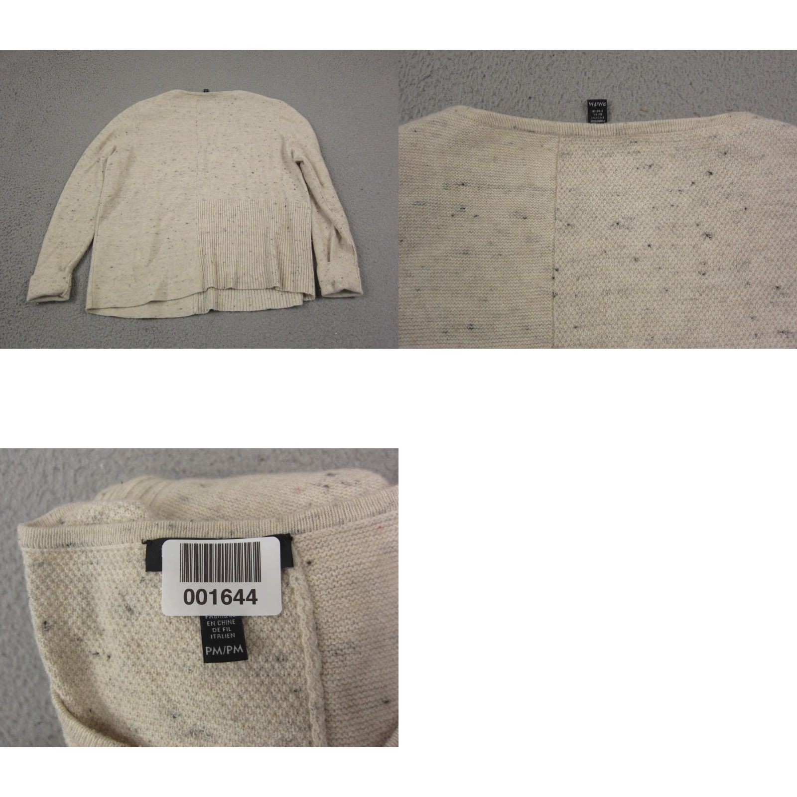 Eileen Fisher Eileen Fisher Sweater Womens Petite PM M Beige Crew Neck Long Sleeve Open-Knit Pullover Casual Knit Wool Cotton Nylon Holiday 80s 90s Classic Womens Size M / US 6-8 / IT 42-44 - 9 Thumbnail