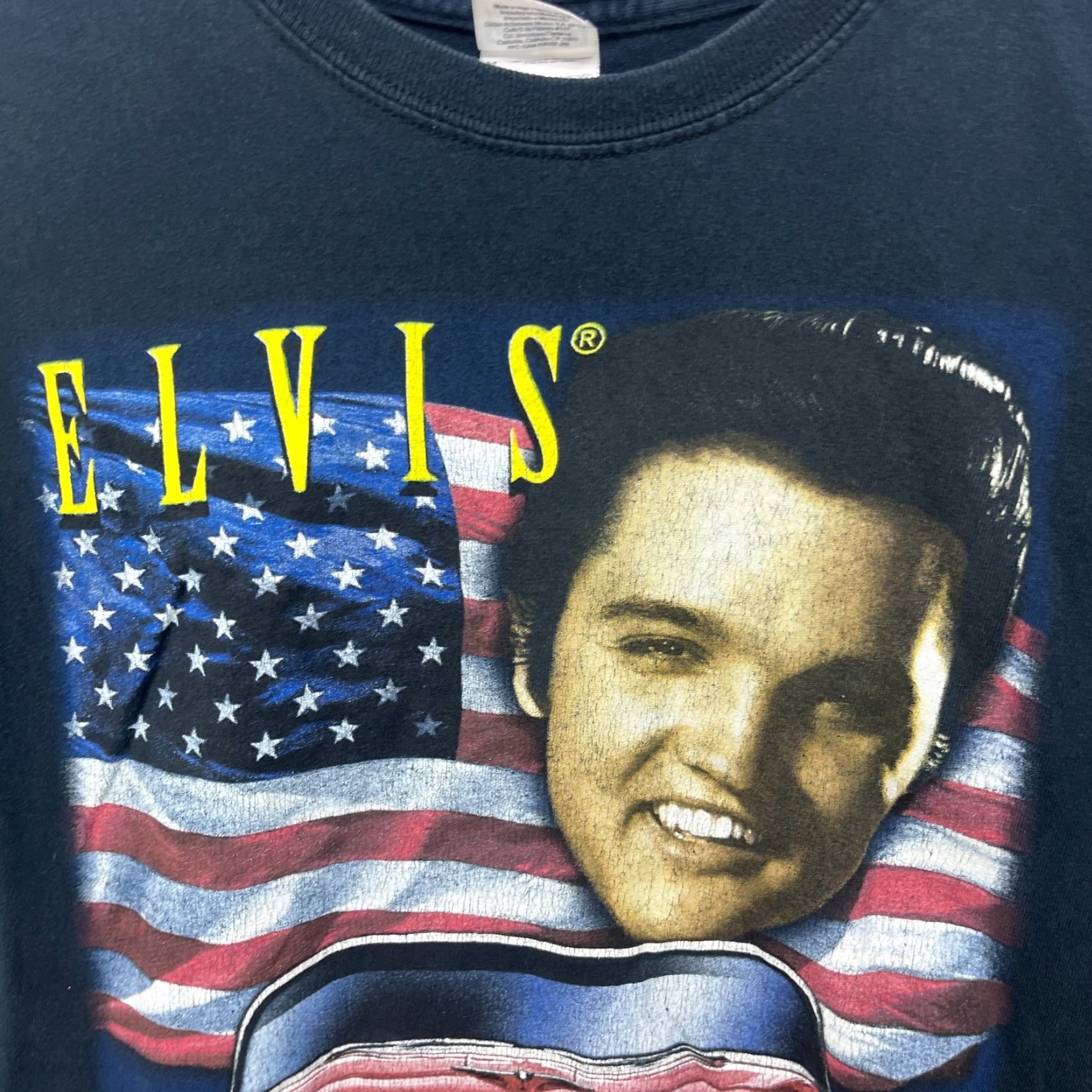 Vintage VINTAGE Elvis Presley USA Flag T Shirt Medium Size US M / EU 48-50 / 2 - 3 Thumbnail