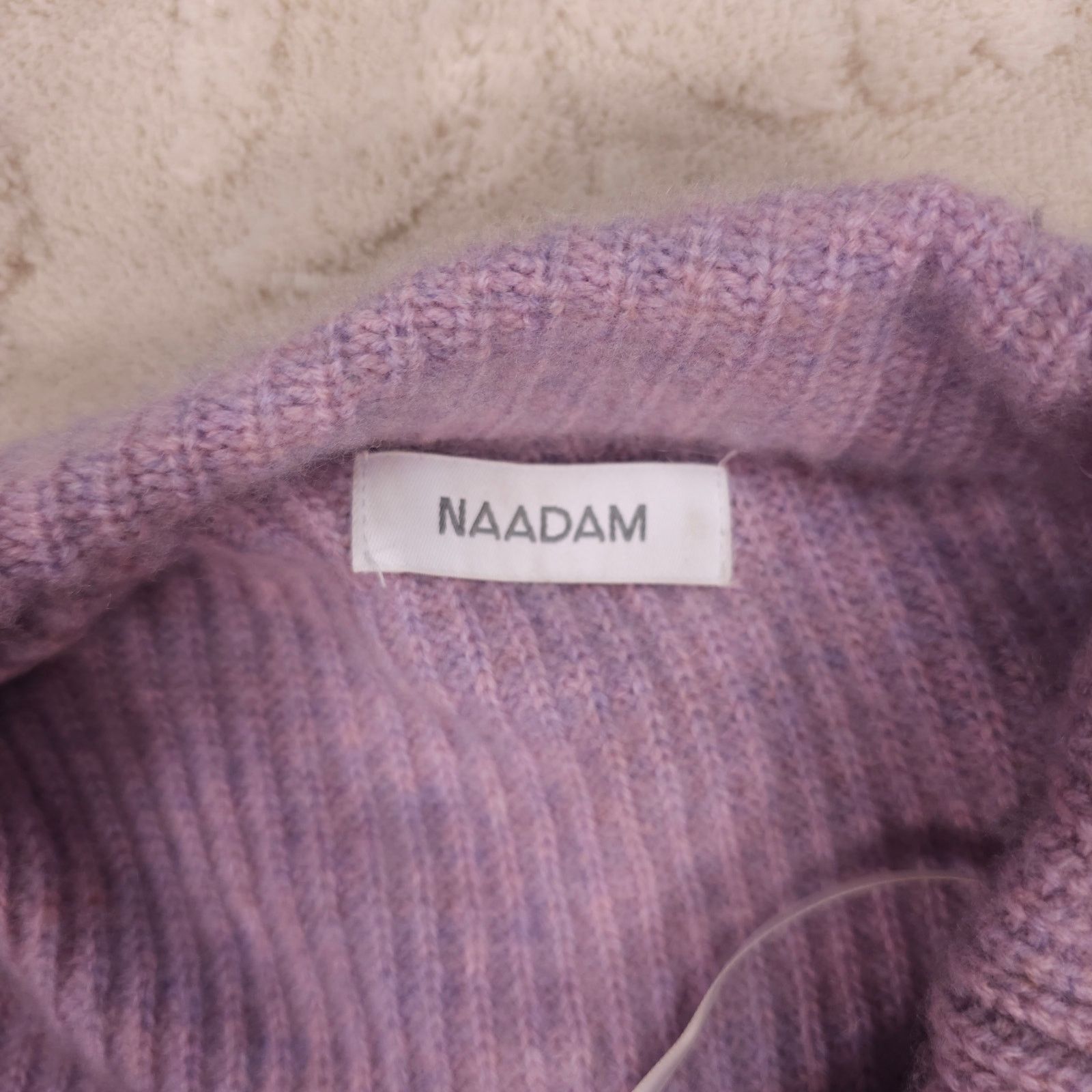 NAADAM NAADAM Off-The-Shoulder Wool Cashmere Sweater Lavender Sz M Size M / US 6-8 / IT 42-44 - 6 Thumbnail