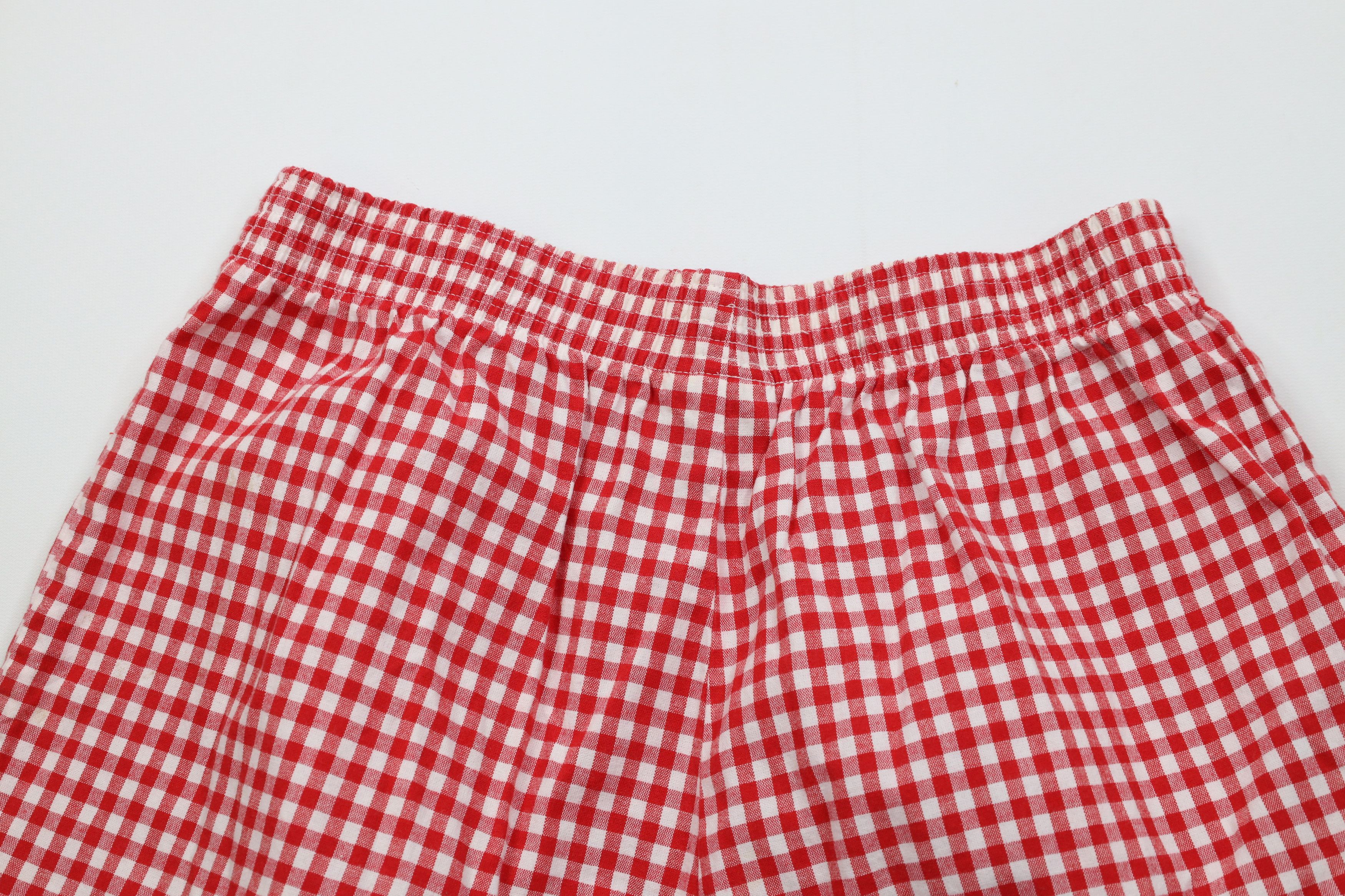 Vintage Vintage 90s Streetwear Country Western Shorts Gingham Red Size 28" / US 6 / IT 42 - 9 Thumbnail