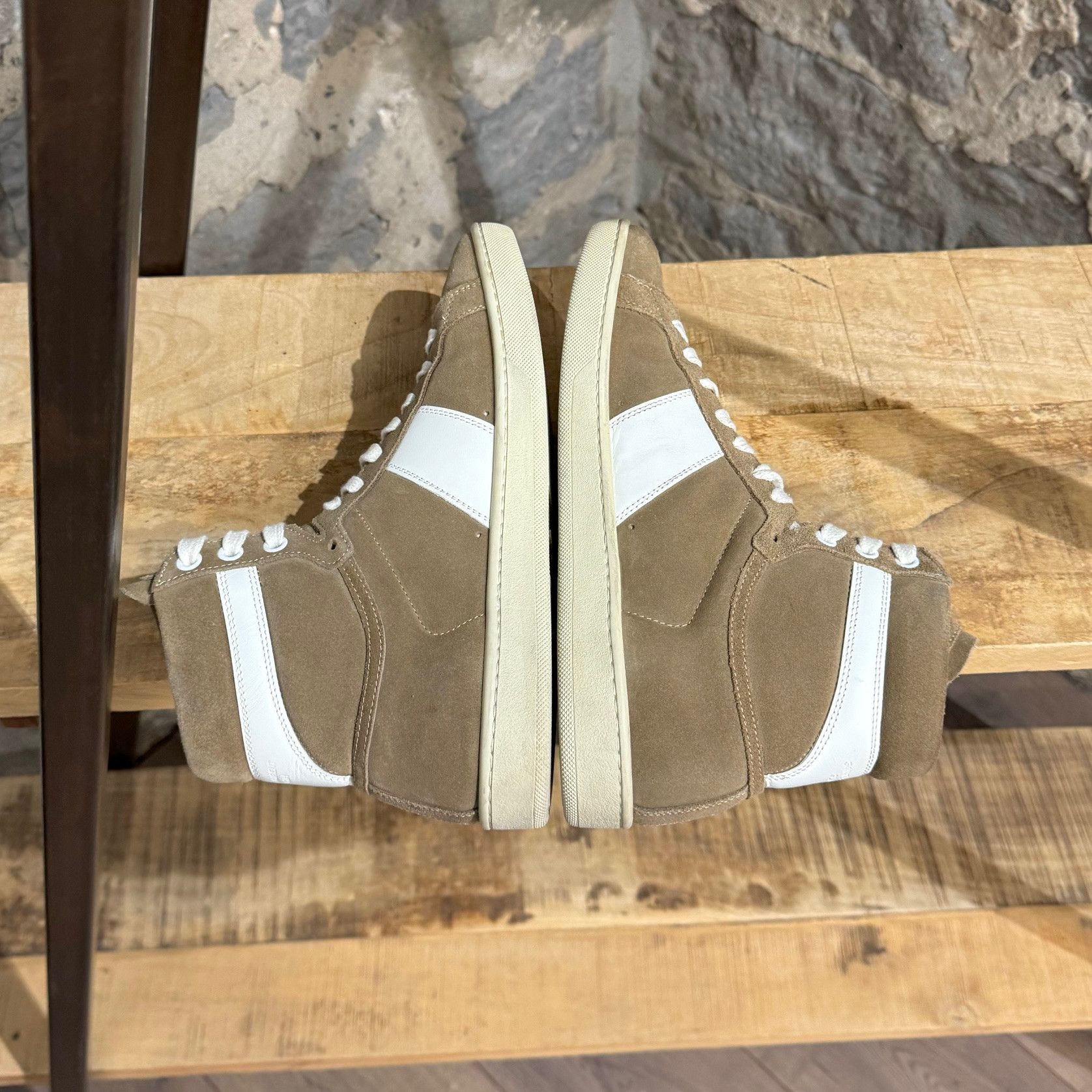 Saint Laurent Paris Saint Laurent Paris Tan Suede High-Top Sneakers Size US 7 / EU 40 - 11 Thumbnail