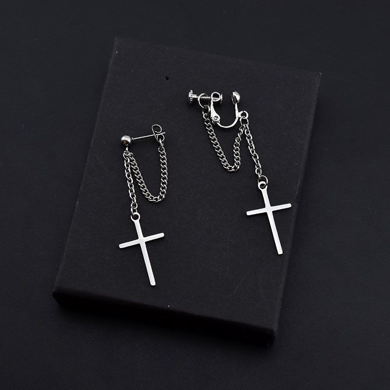 Jewelry × Sterling Silver Dark Earrings One Pairs Chrome Jewelry Size ONE SIZE - 6 Thumbnail