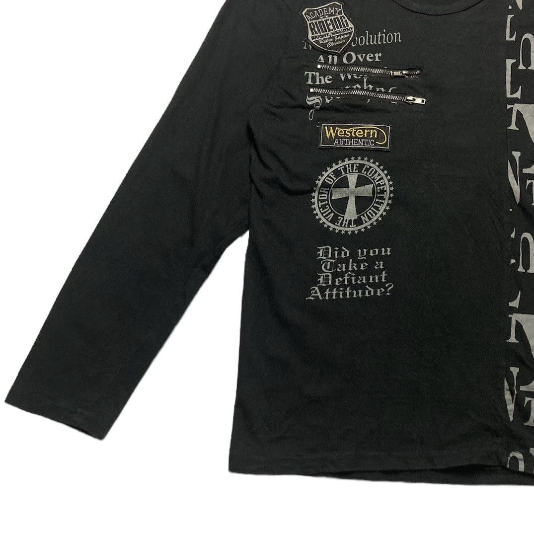 Japanese Brand 🇯🇵 FLY BEANS WORDING PUNK GOTHIC LONG SLEEVE TSHIRT Size US S / EU 44-46 / 1 - 3 Thumbnail