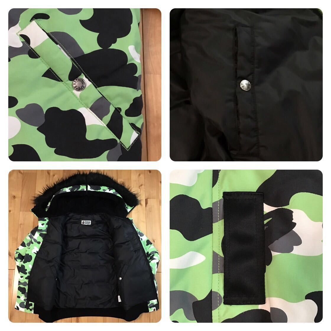 Bape BAPE Fur Down Jacket Warm up camo green a bathing ape Size US L / EU 52-54 / 3 - 7 Thumbnail