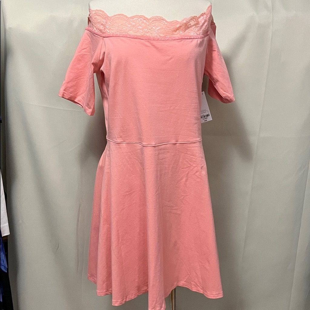 Decree Decree Peach Off-the-Shoulder Dress NWT Size XL / US 12-14 / IT 48-50 - 3 Thumbnail