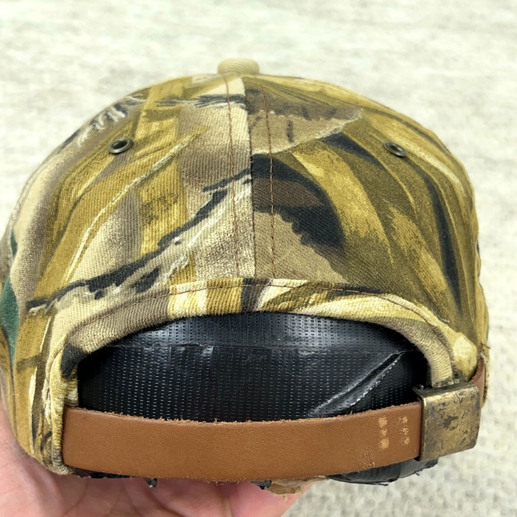 Budweiser VINTAGE Budweiser Hat Cap Trucker Camo Strap Back K Products Beer 90s Wet Lands Size ONE SIZE - 4 Thumbnail