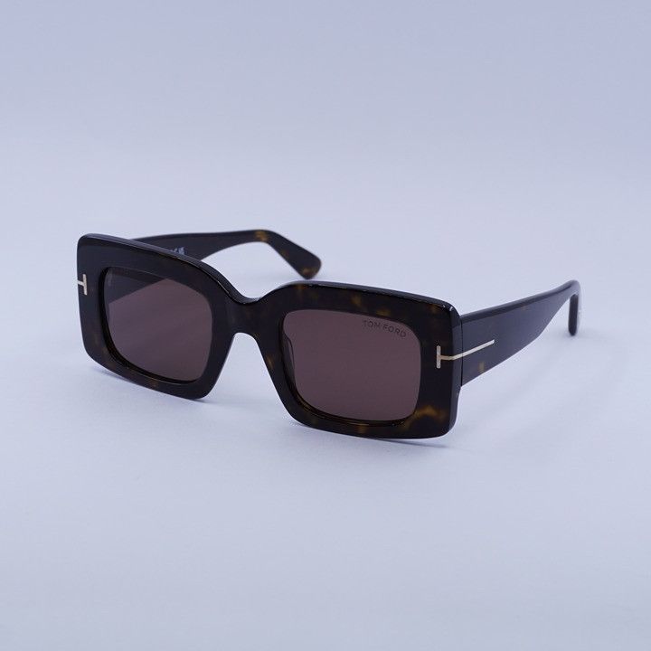 Tom Ford Tom Ford Brigitta FT1188 52E Sunglasses Havana Rectangle Size ONE SIZE - 1 Thumbnail