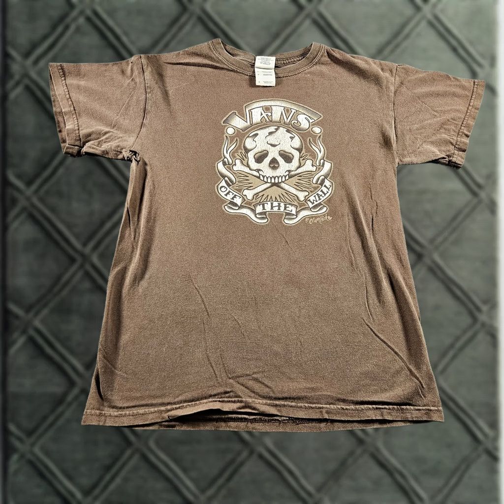 Vans VINTAGE Vans Off The Wall T-Shirt Men S Brown Small Grunge Logo Summer Spring Crew Neck Short Sleeve Size US S / EU 44-46 / 1 - 1 Thumbnail