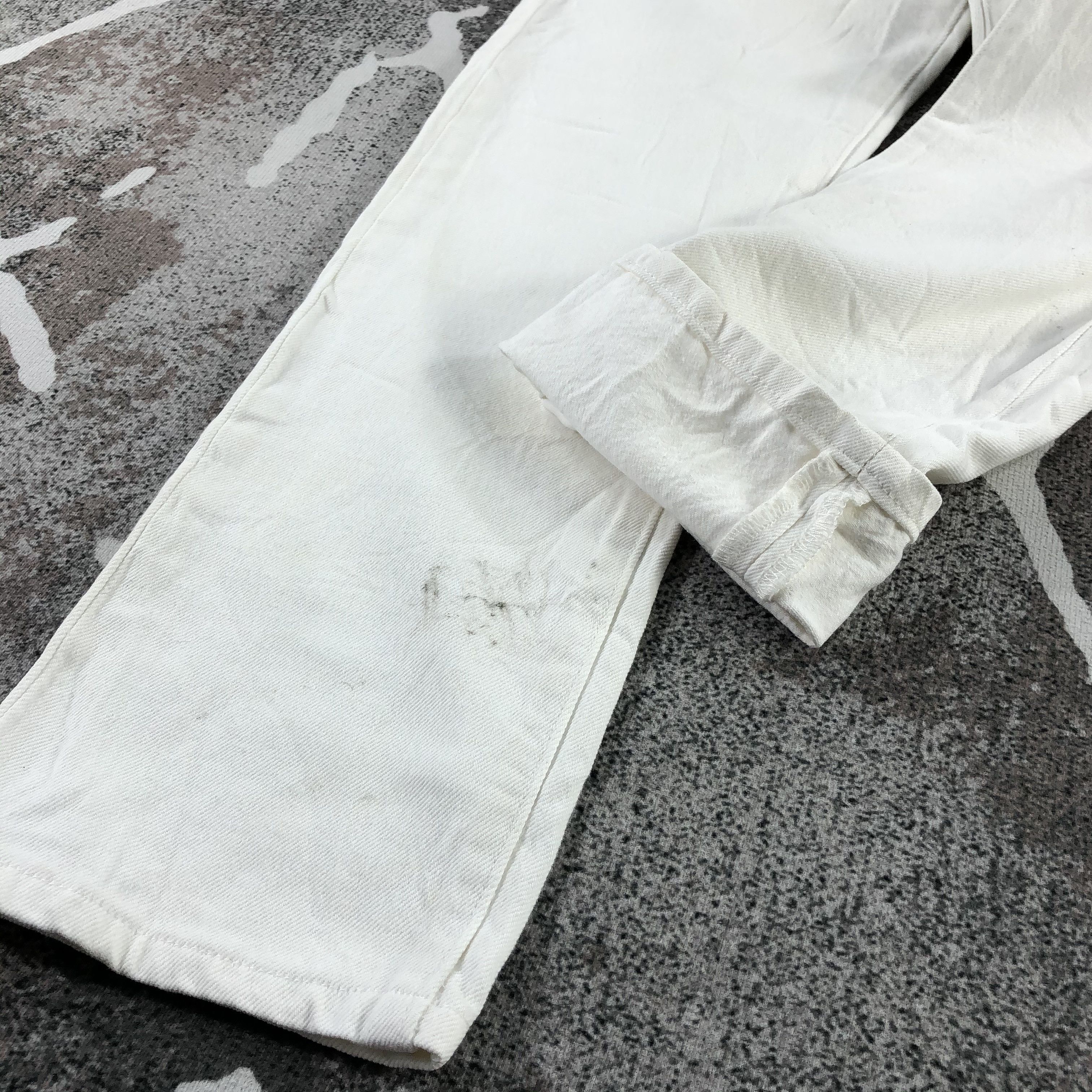 Levi's Levis 501 Jeans Light Wash White Denim KJ1290 Size US 28 / EU 44 - 6 Thumbnail