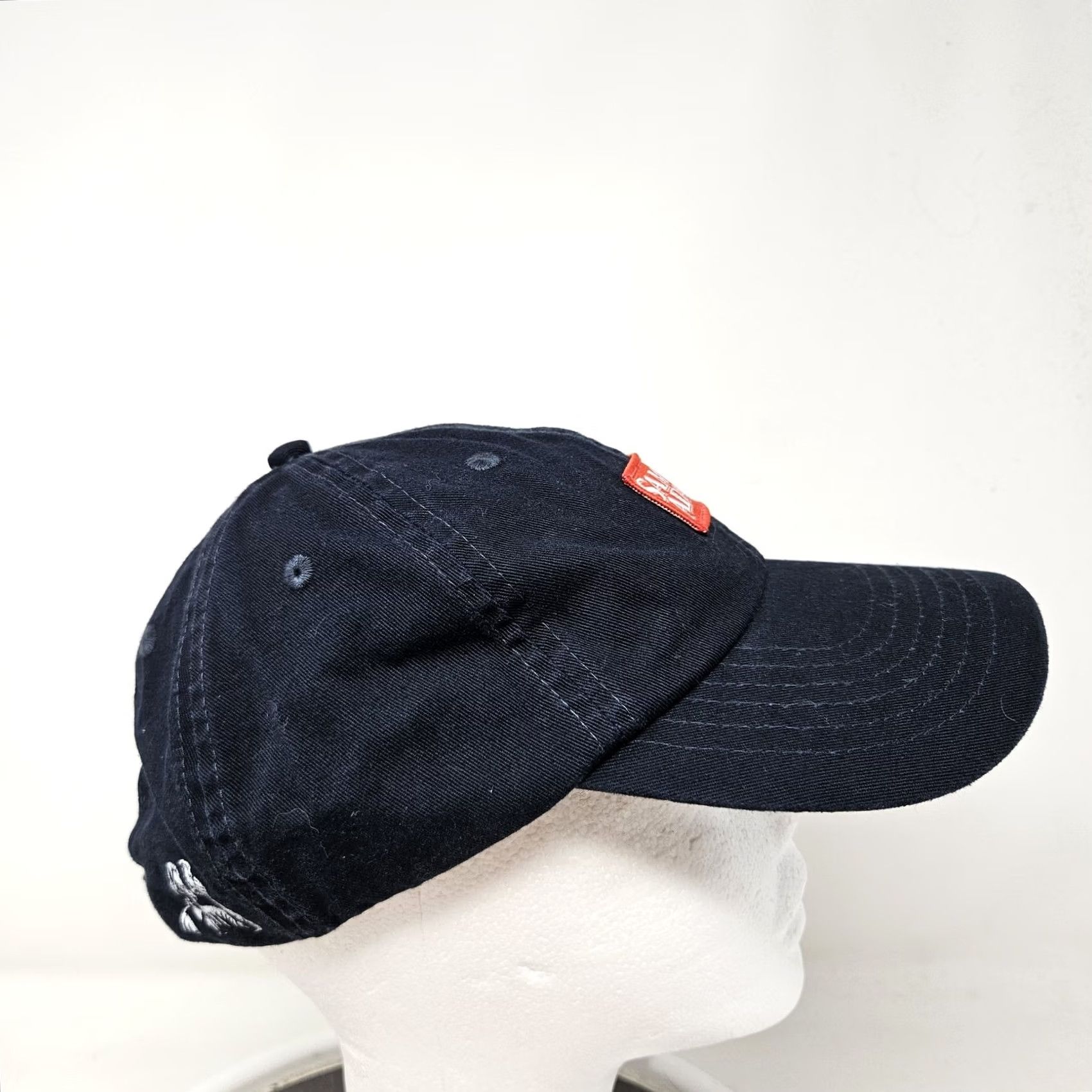 Vintage Samuel Adams Hat Cap Strap Back Patch Beer Promo Mens Hat Baseball Cap blue Twill Cotton Sam Vintage? No. Size ONE SIZE - 3 Thumbnail