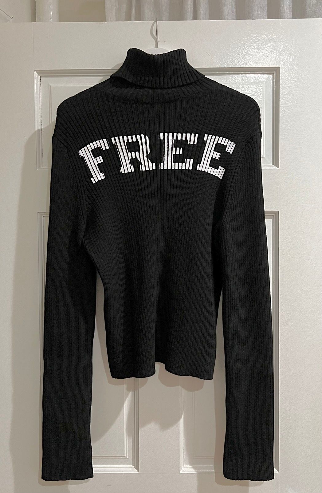 Pre-owned Balenciaga Fall 21 “afterworld” Free Knit Turtleneck Sweater In Black