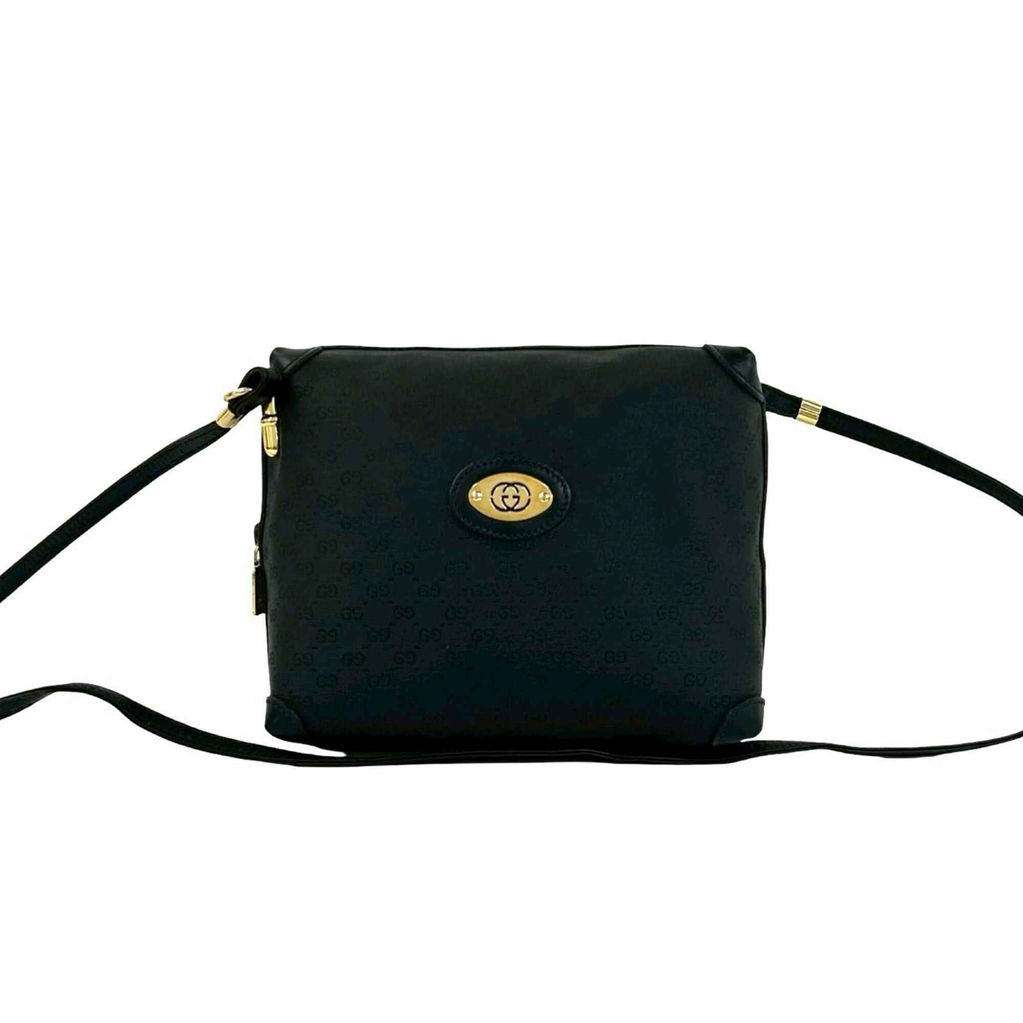 Gucci GUCCI Vintage Micro GG Logo Leather Mini Shoulder Bag/Pouch, Black, 25775 Size ONE SIZE - 1 Thumbnail