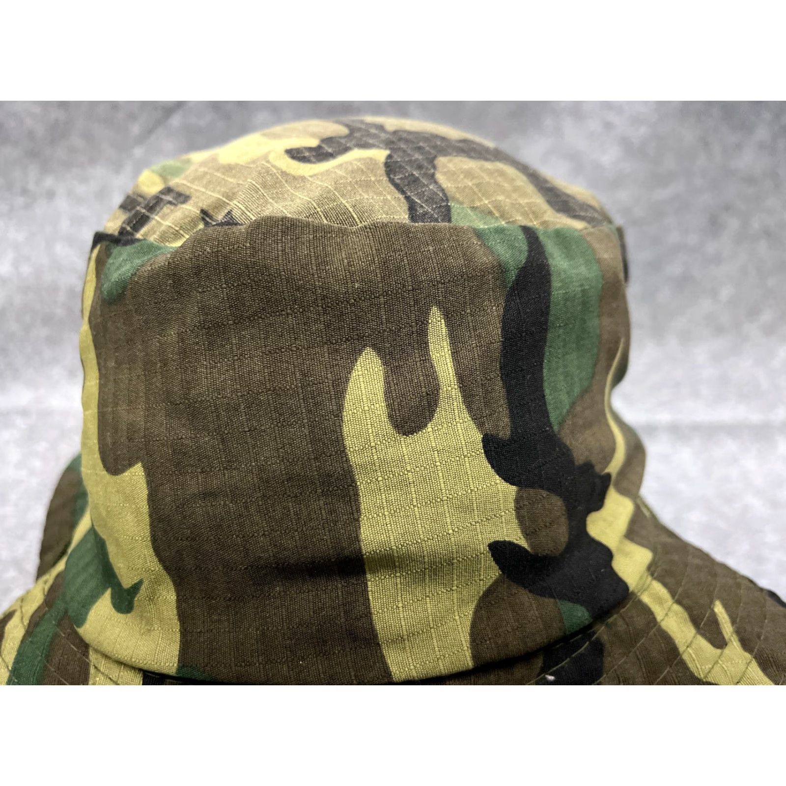 Vintage Camouflage Bucket Hat Adult One Size Green 100% Polyester Camp Fish Outdoors Size ONE SIZE - 2 Thumbnail