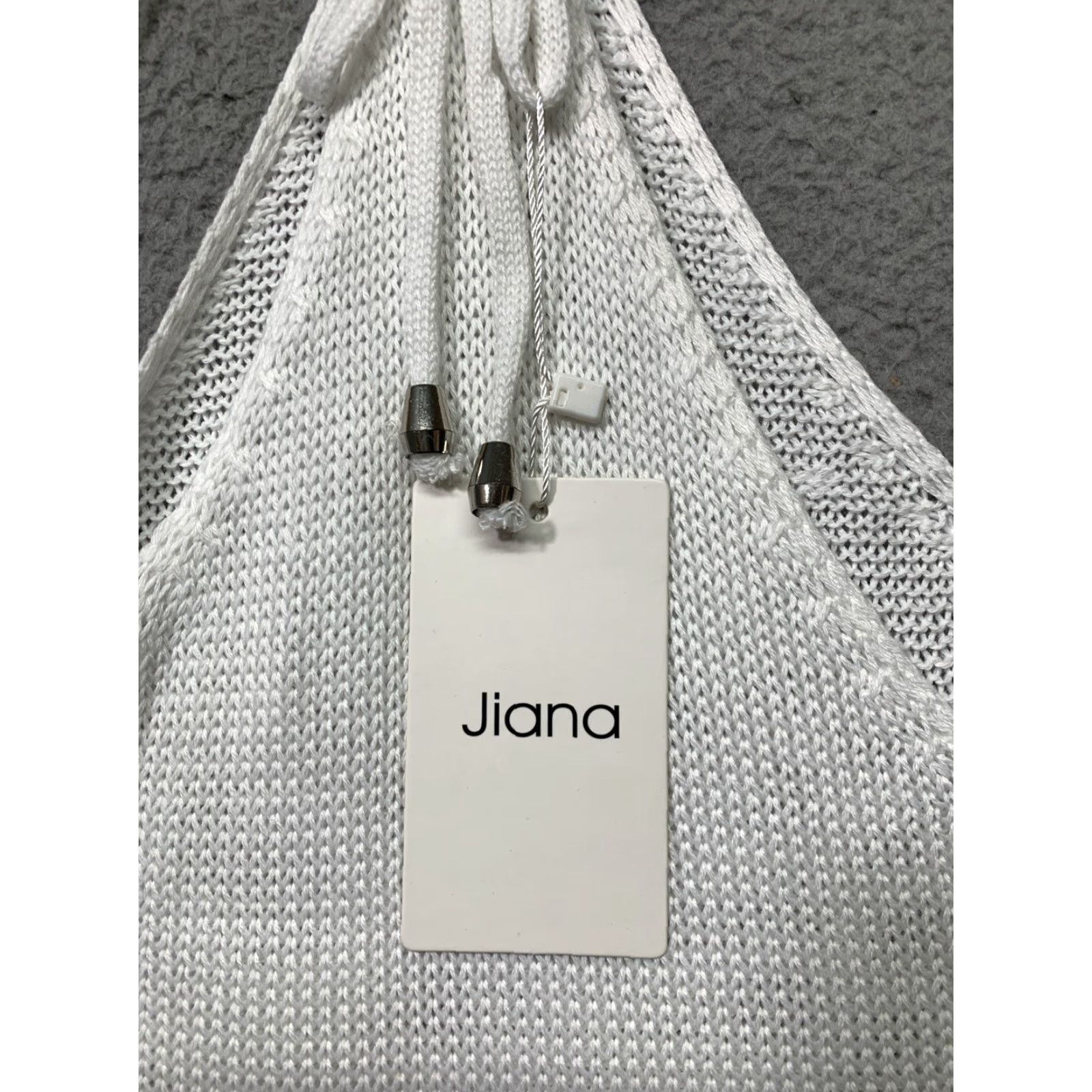 Vintage Kiana Tank Top Knitted Dress XL Khaki White Stripe Tie-Waist Blouson Dress Size XL / US 12-14 / IT 48-50 - 6 Thumbnail