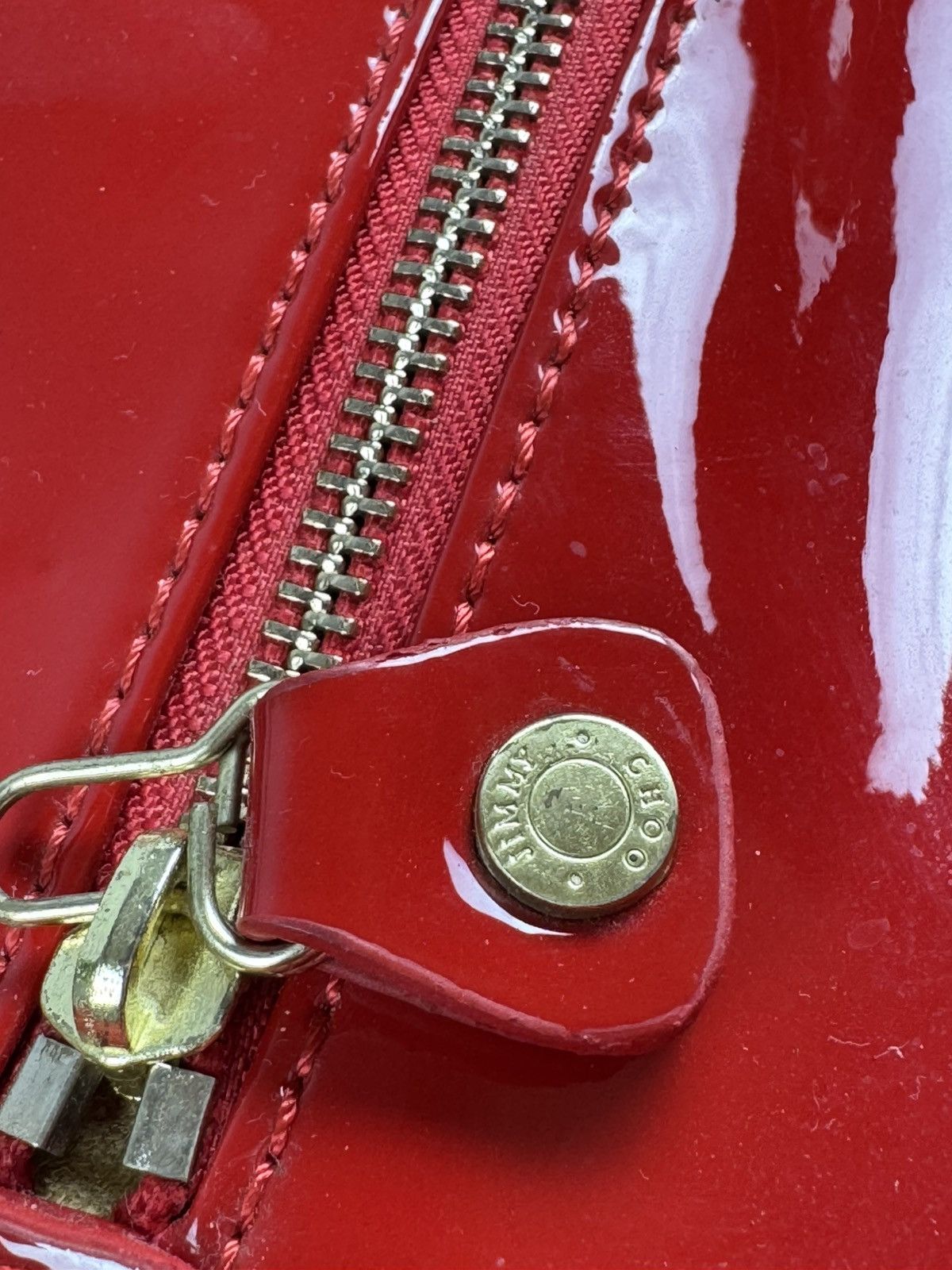 Jimmy Choo Jimmy Choo Maddy Cobalt Red 2003 Luxury Crossbody Italian Leather Bucket Bag Size ONE SIZE - 6 Thumbnail