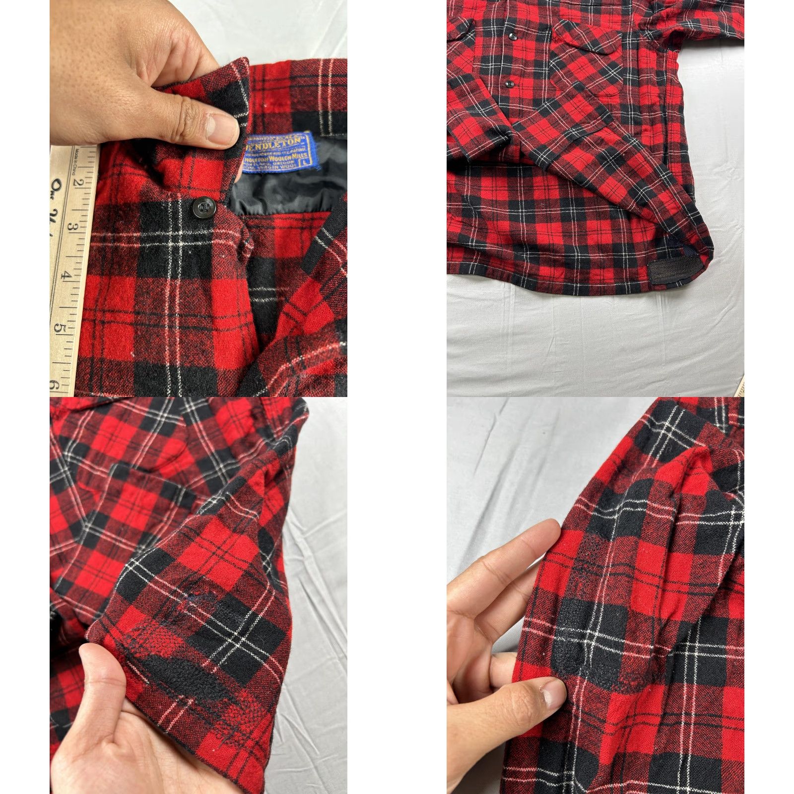 Pendleton VINTAGE Pendleton Board Shirt Mens L Red Plaid Wool Lined USA 70s Shirt Mens Large Red Plaid Wool Lined USA 70s Size US L / EU 52-54 / 3 - 8 Thumbnail