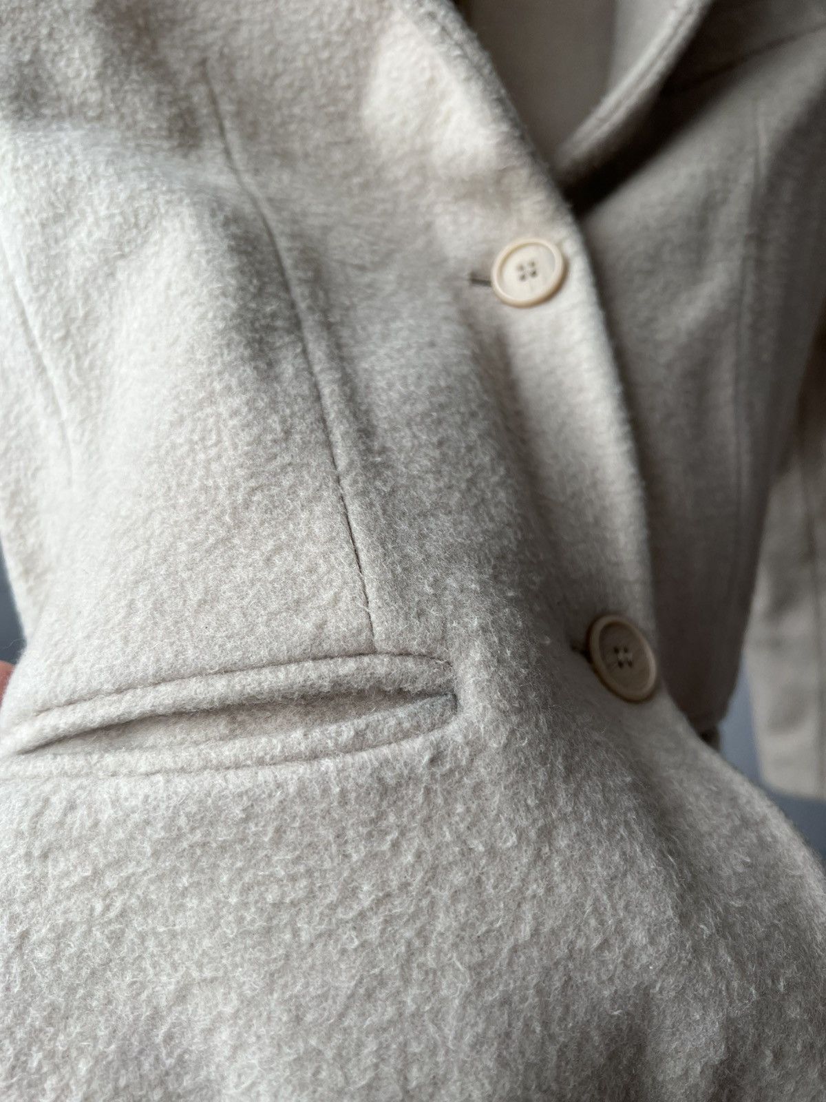 Falcone FALCONERI MADE IN ITALY CREAM WOMEN WOOL LUXURY COAT SIZE XS Size XS / US 0-2 / IT 36-38 - 10 Thumbnail