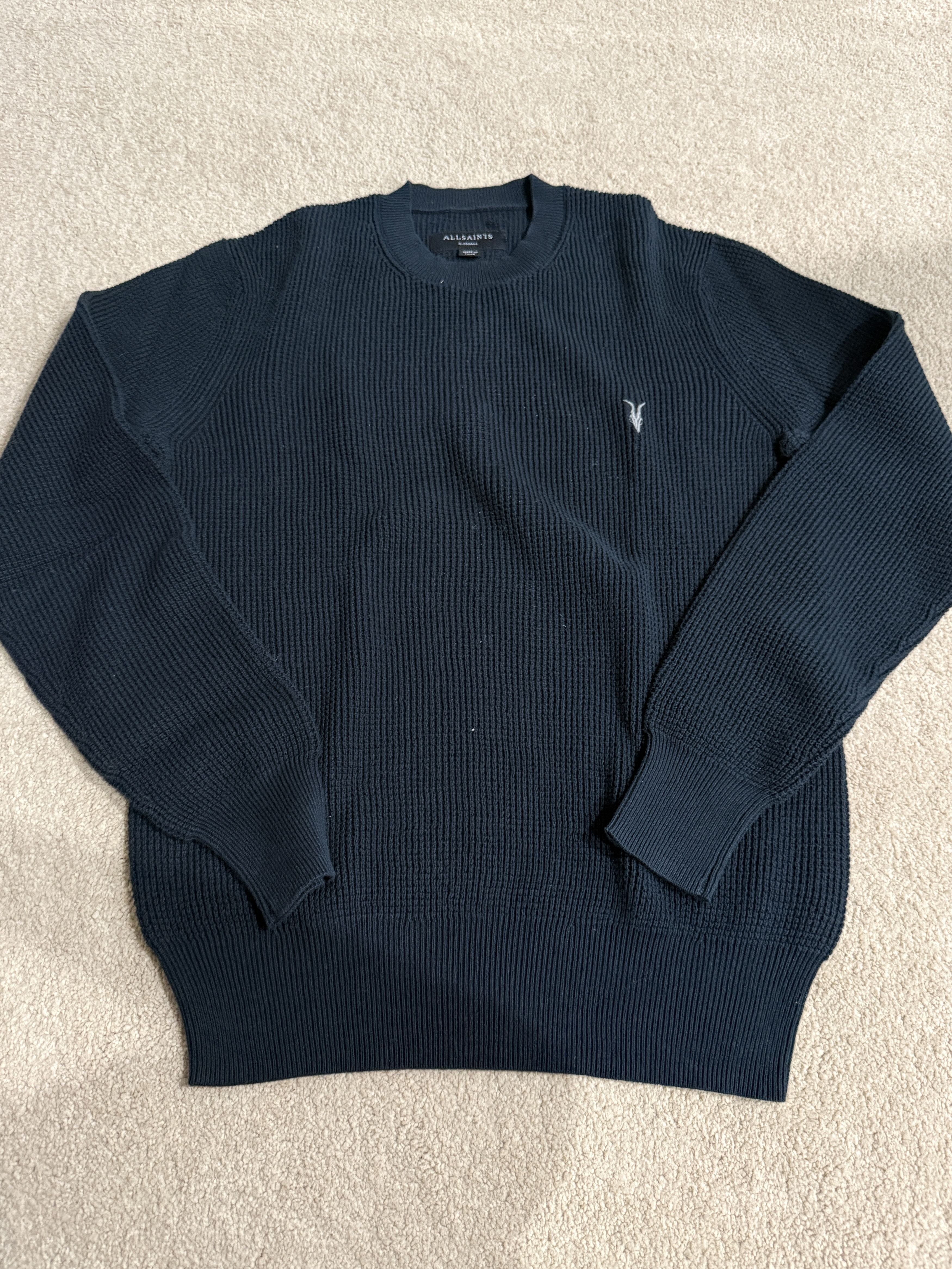 Allsaints New All Saints Navy Blue Men's Sweater XS Size US XS / EU 42 / 0 - 1 Thumbnail