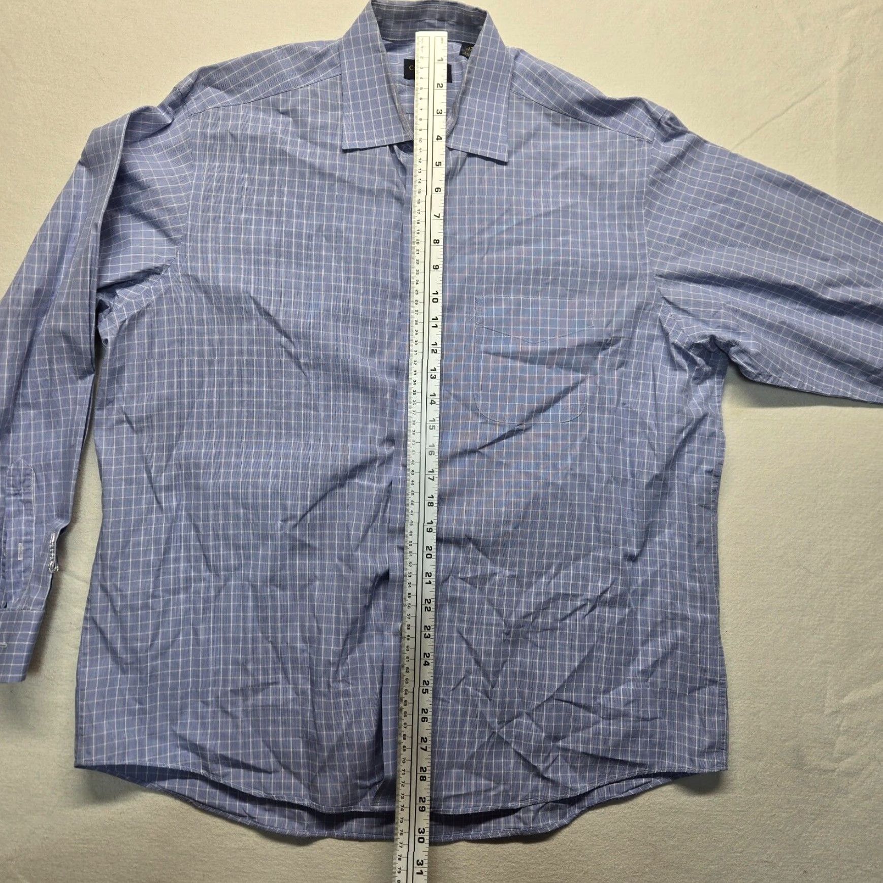 Club Room Club Room Mens Blue Long Sleeve Button Up Shirt 100% Cotton XL Extra Large Size US XL / EU 56 / 4 - 6 Thumbnail