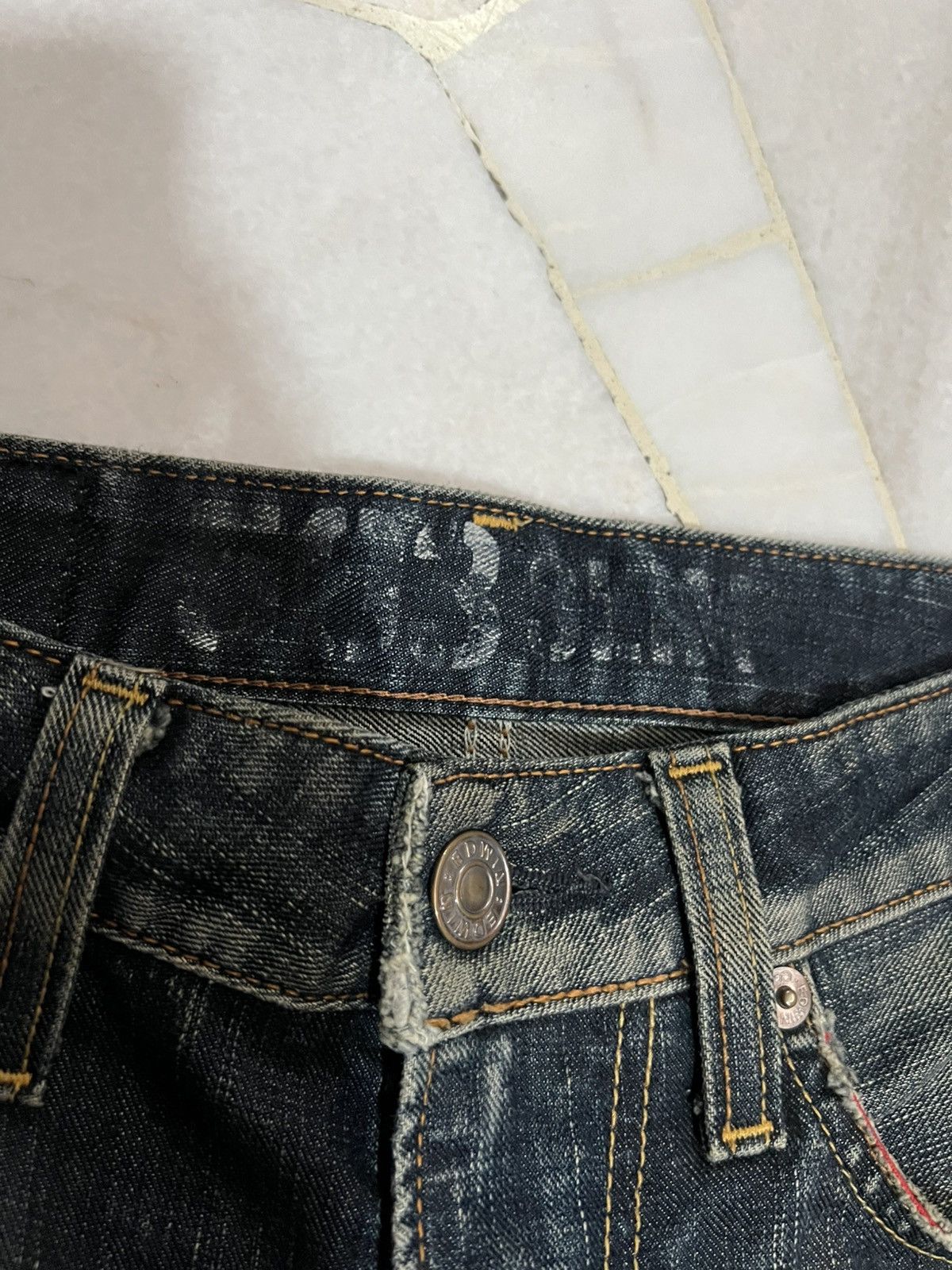 Edwin × Japanese Brand FLARE 90’S EDWIN 503 BLUE TRIP DISTRESS JEANS Size US 31 - 12 Thumbnail