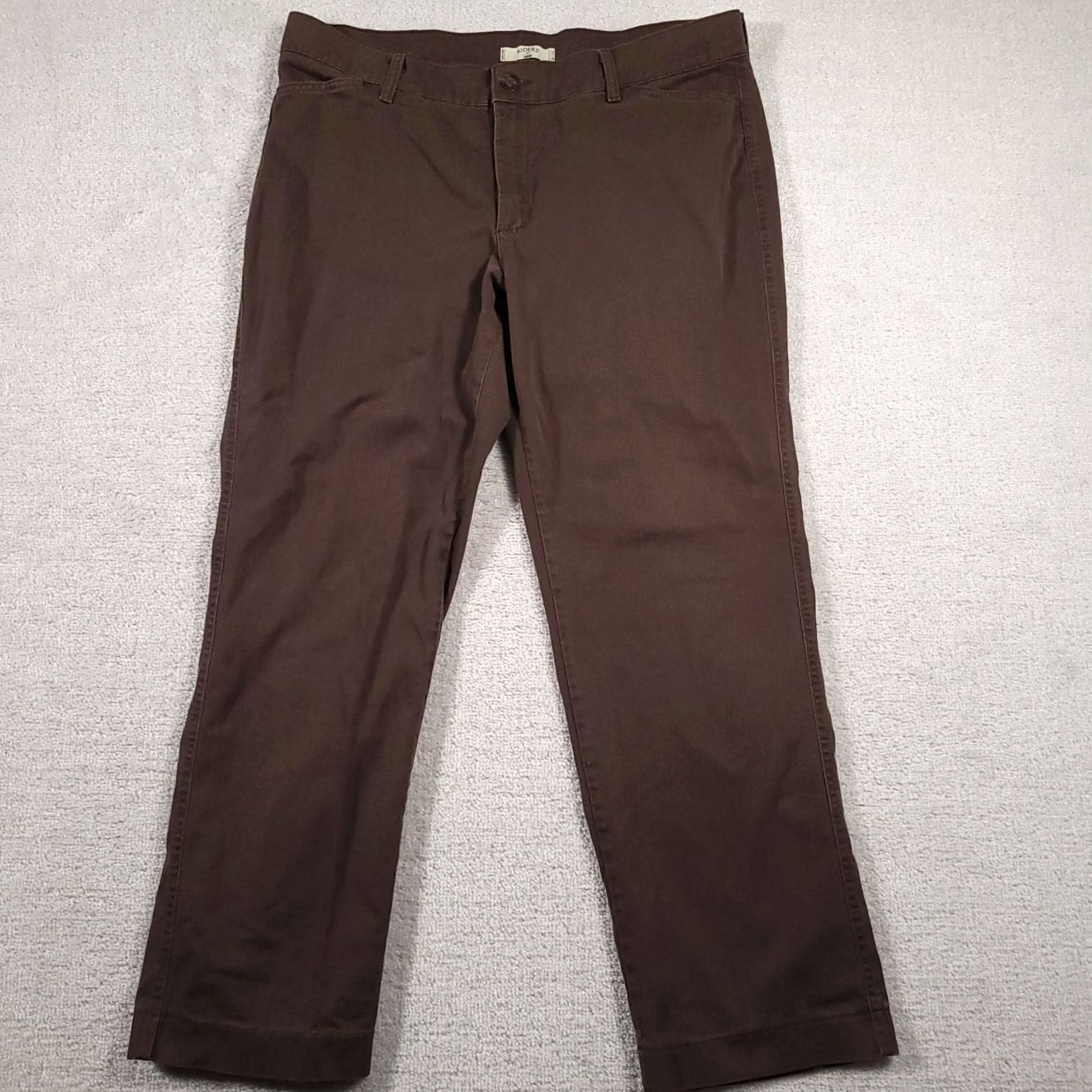Vintage VINTAGE Riders Casuals Pants Women's 18 Brown High Rise Relaxed Straight Leg Pants Size 40" / US 18 - 2 Thumbnail
