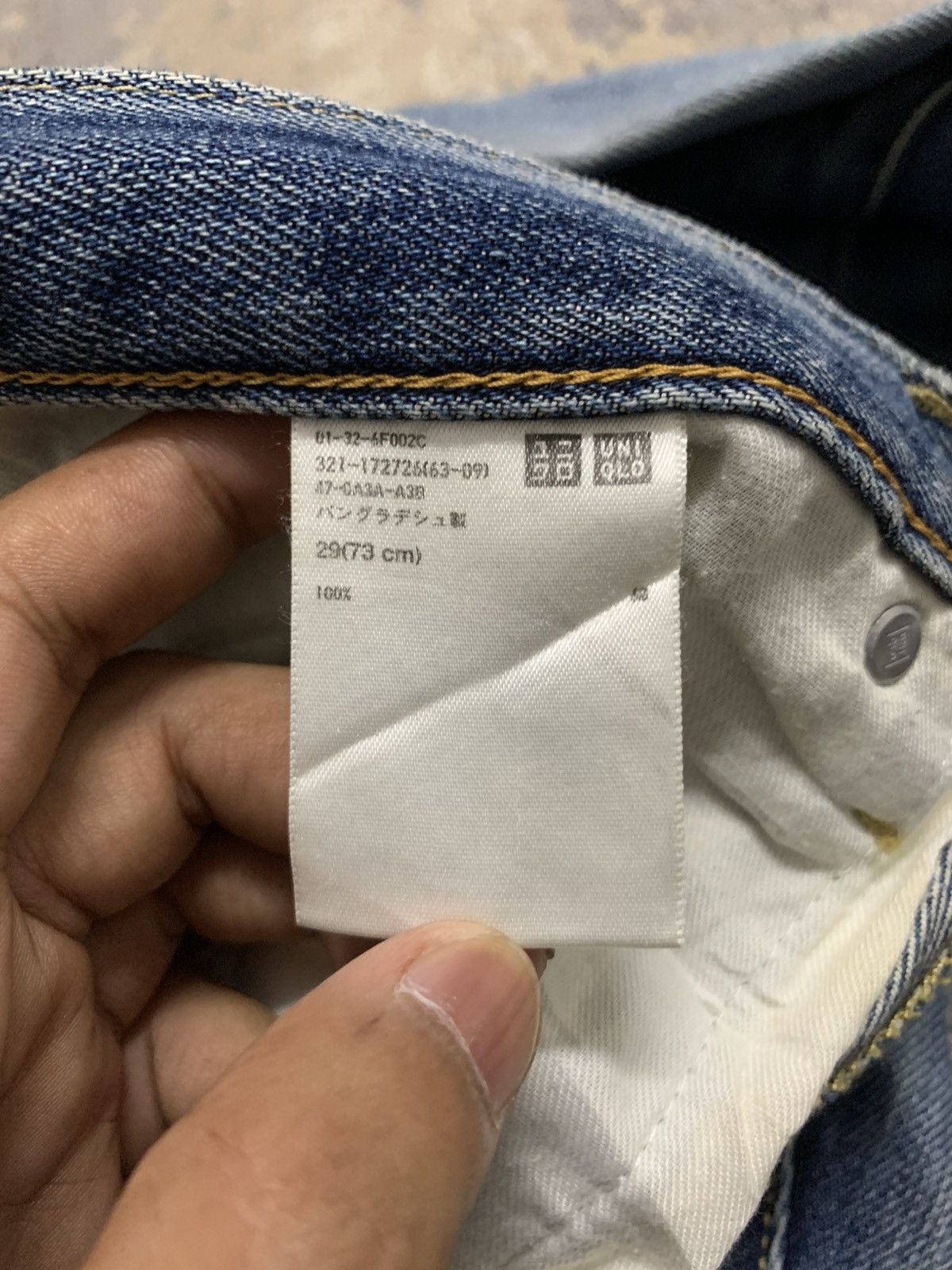 Japanese Brand Vintage Uniqlo Faded Blue Washed Denim W29x30 Size US 29 - 11 Thumbnail