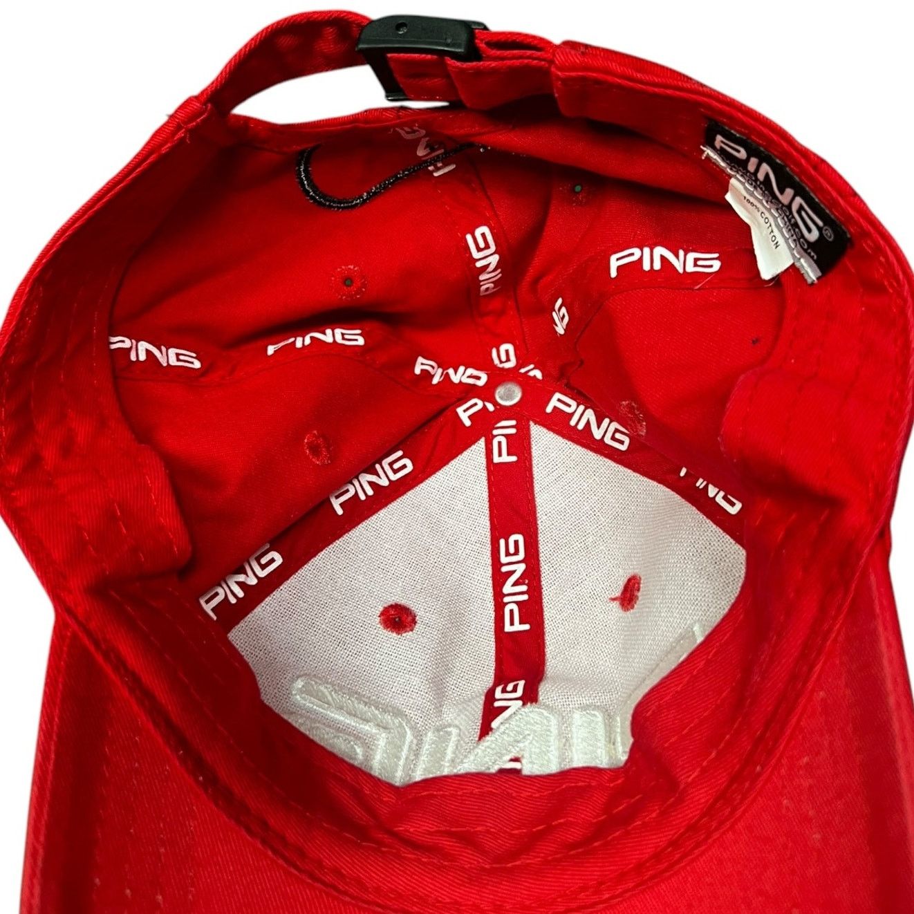 PING Ping G10 Hat Cap Red Adjustable Strapback Golf Tournament Size ONE SIZE - 3 Thumbnail