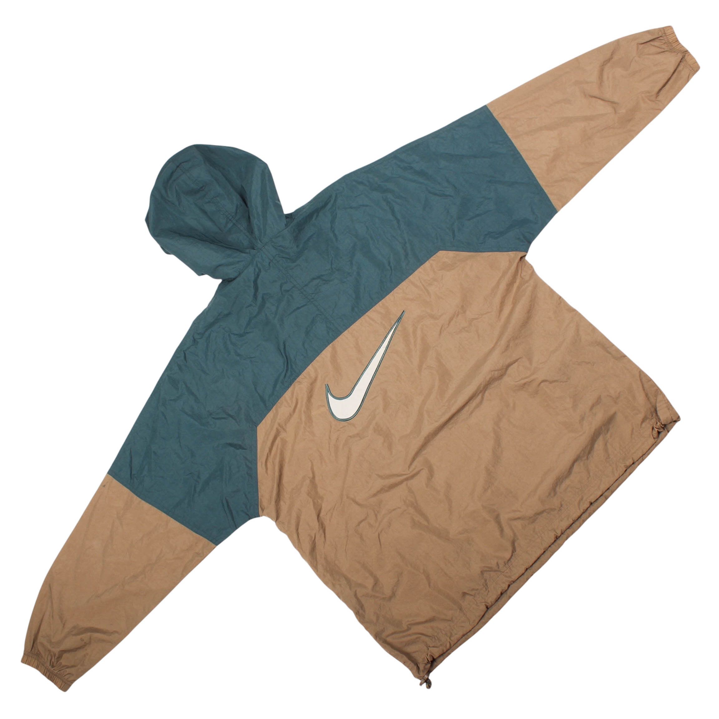 Nike Vintage Nike Anorak Jacket Green Brown Windbreaker Size US M / EU 48-50 / 2 - 2 Thumbnail