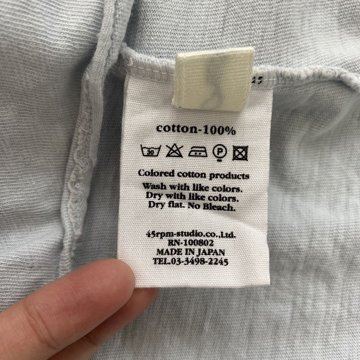45rpm 45RPM STUDIO Japanese Brand Button Up Light Blue Long Sleeve Size US M / EU 48-50 / 2 - 5 Thumbnail