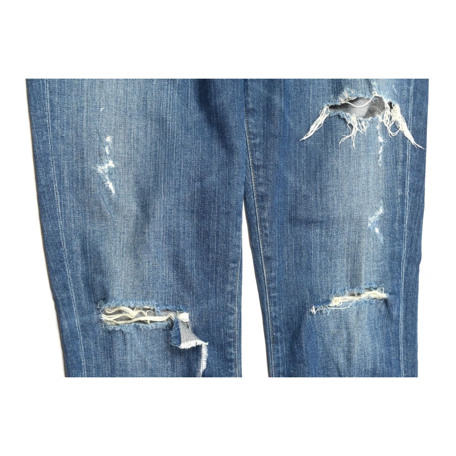 Agolde AGOLDE Sophie Skinny Jeans Womens 29 Blue High-Rise Distressed Denim Jeans Skinny Womens 29 Blue Distressed Denim 90s? Size 29" - 4 Thumbnail