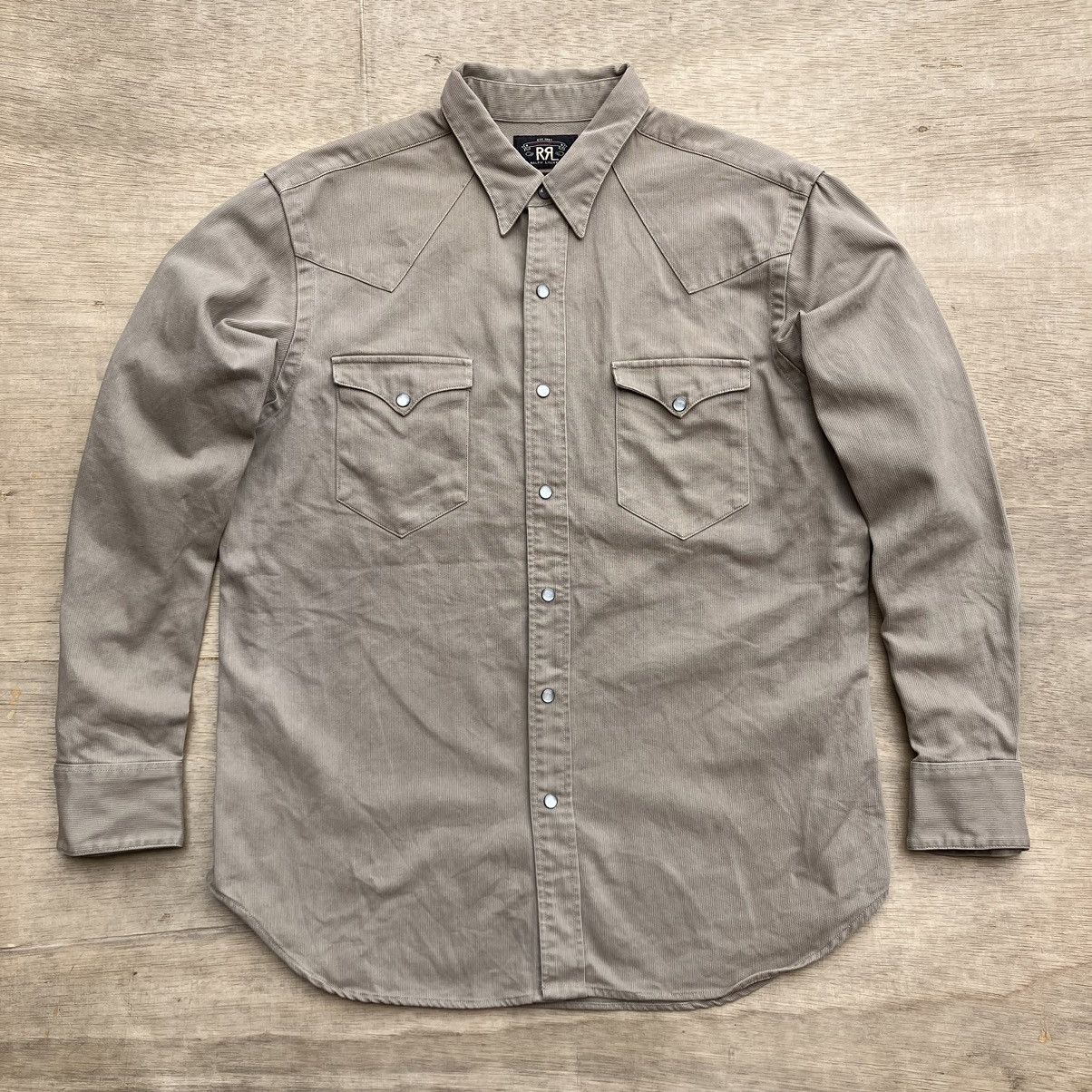 Polo Ralph Lauren × Ralph Lauren × Vintage POLO RALP LAUREN DOUBLE R L WESTERN LOMG SLEEVE Size US L / EU 52-54 / 3 - 2 Thumbnail