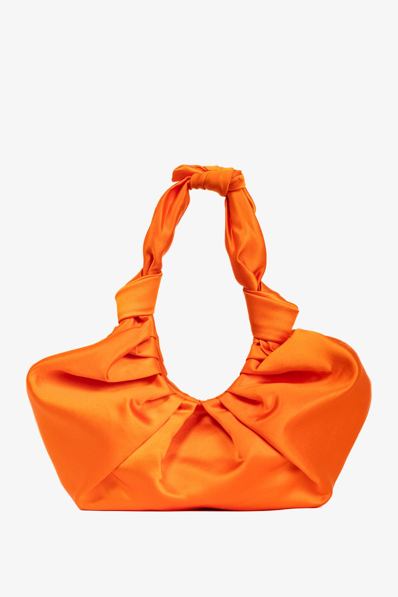 Other A Bronze Age Kiku Orange Crush Satin Croissant Handbag Size ONE SIZE - 4 Thumbnail
