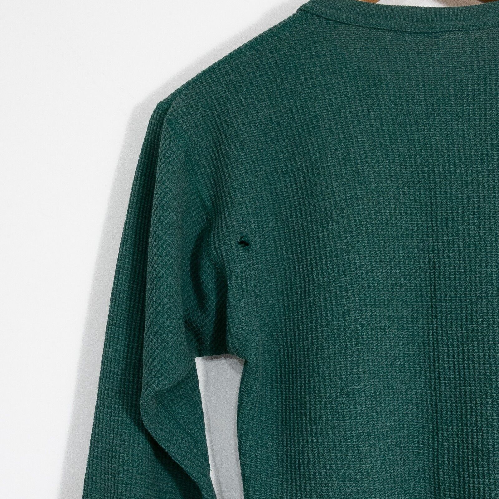 Vintage Vintage 90s Thermal T Shirt Medium - Green Long Sleeve Faded Size US M / EU 48-50 / 2 - 5 Thumbnail