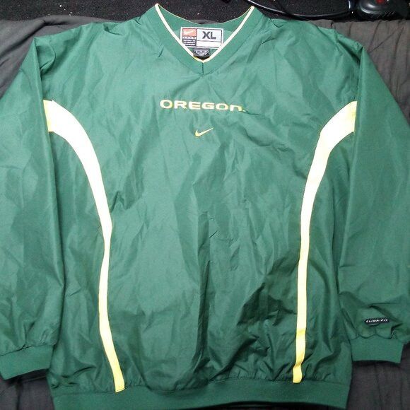 NCAA × Nike × Vintage Vintage Nike Mid Swoosh Oregon Ducks Windbreaker Jacket Size US XL / EU 56 / 4 - 2 Thumbnail