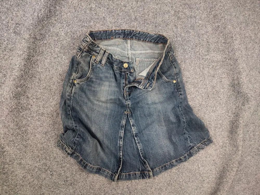 Levi's Vintage Levi's Y2K Style A-Line Deconstructed Denim Skirt Size 29" - 3 Thumbnail