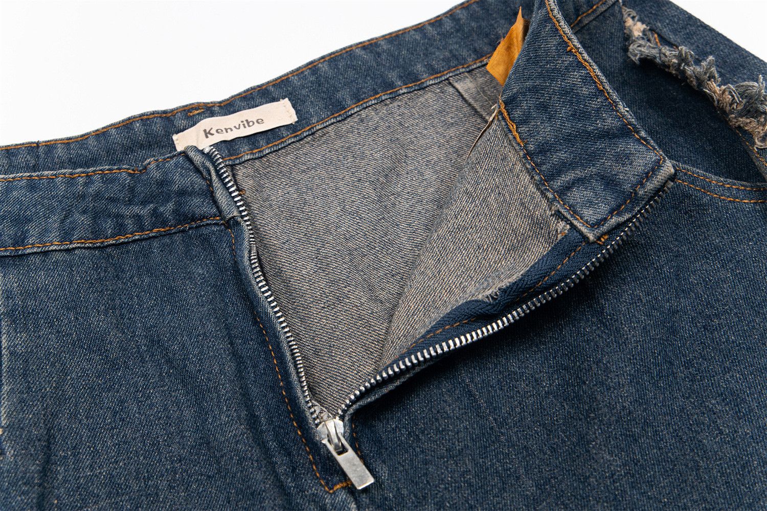 Vintage Men's vintage star embroidered distressed washed work jeans Size US 32 / EU 48 - 4 Thumbnail