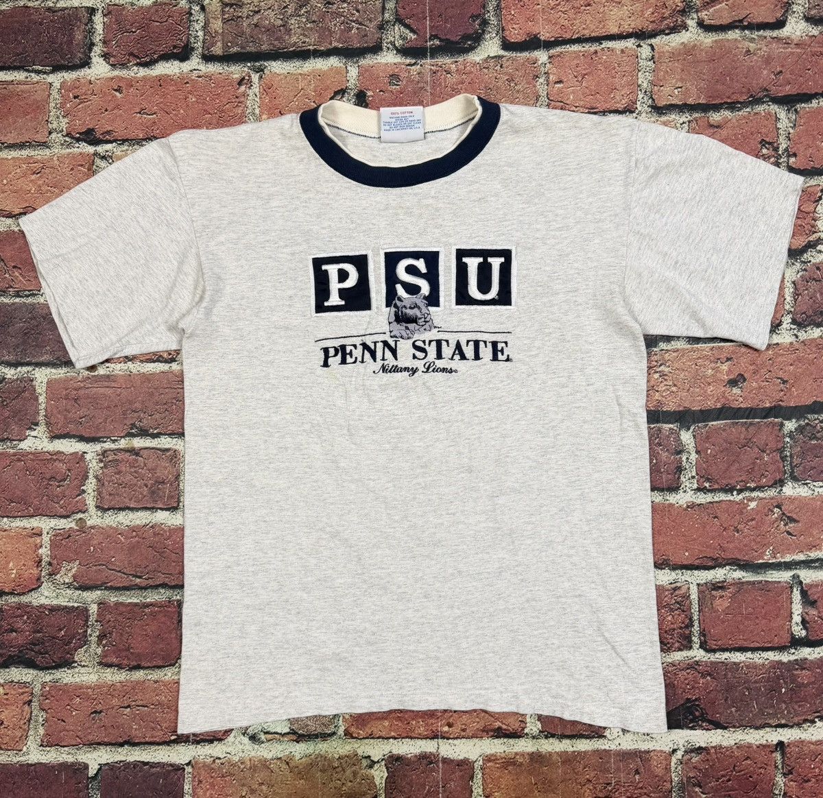 NCAA Vintage 90s Penn State University Single Stitch T-Shirt PSU Size US M / EU 48-50 / 2 - 1 Thumbnail