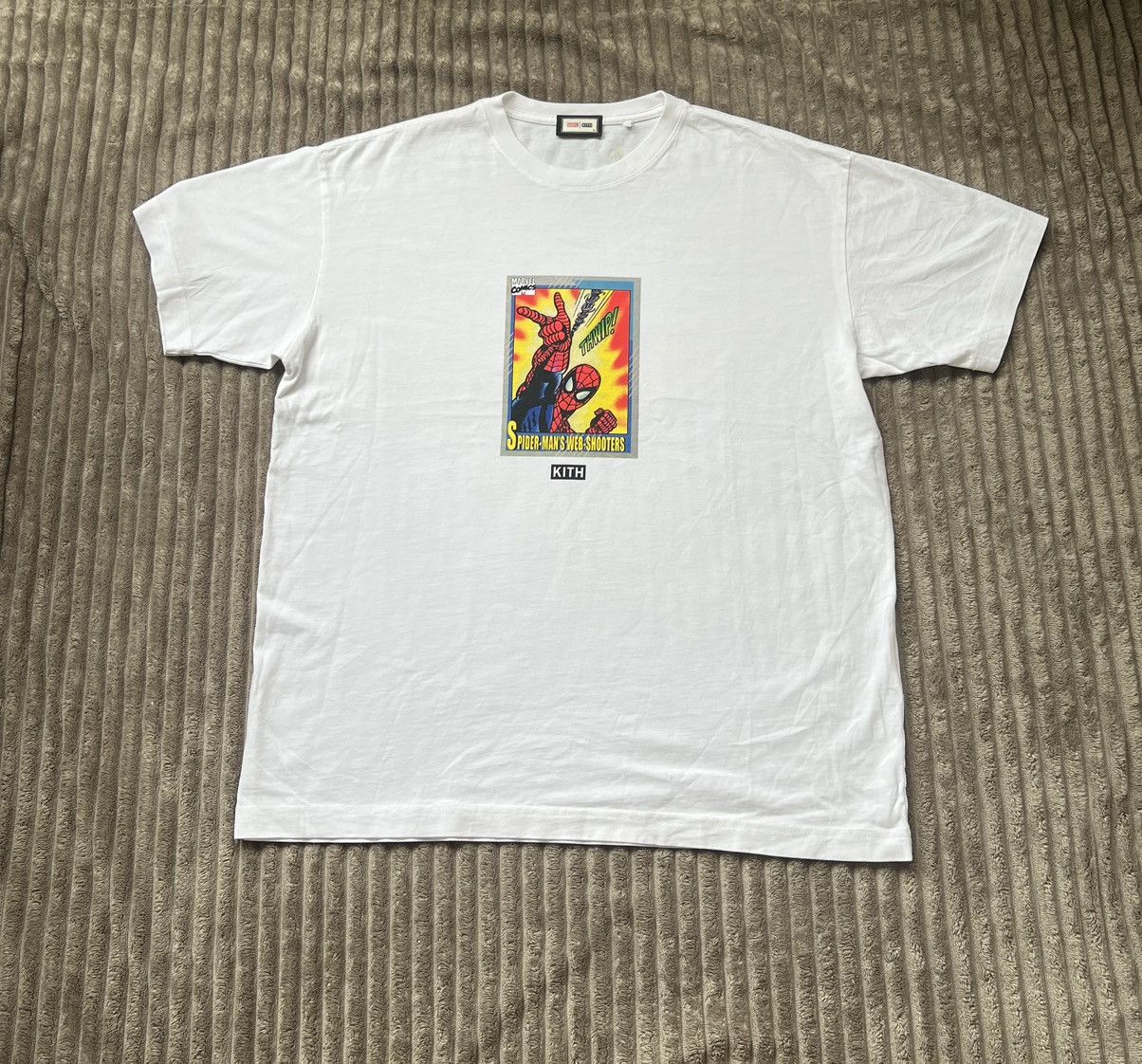 Vintage Kith Marvel Spider-Man Web Shooter White Vintage Tee | Grailed