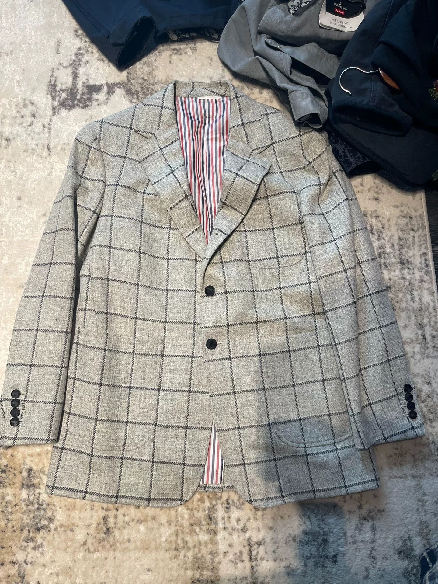 Thom Browne thom browne checked blazer size 1 Size US M / EU 48-50 / 2 - 1 Thumbnail