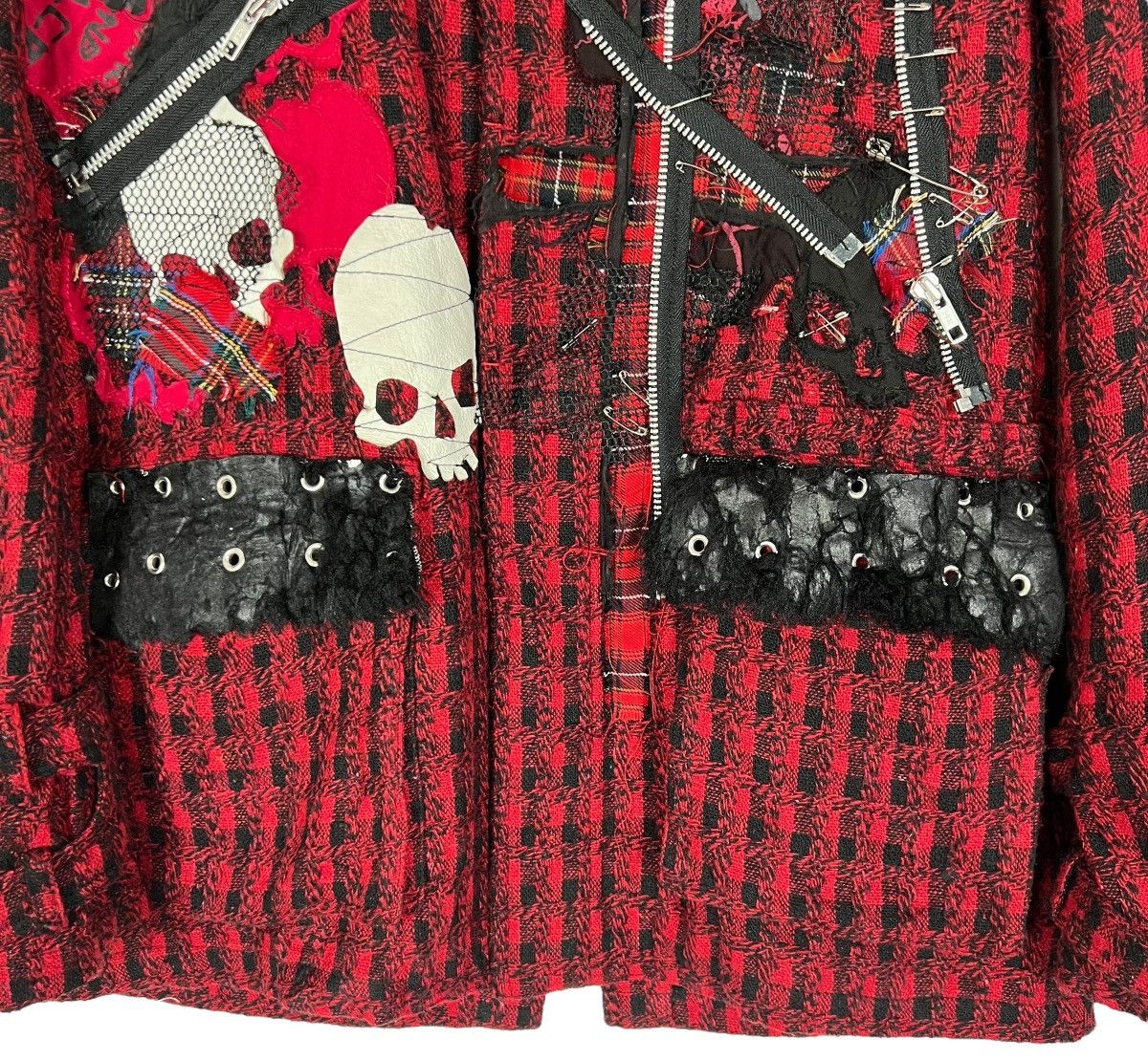 Japanese Brand VINTAGE H.NAOTO PUNK ANARCHY WOOL COFFIN JACKET Size US L / EU 52-54 / 3 - 6 Thumbnail