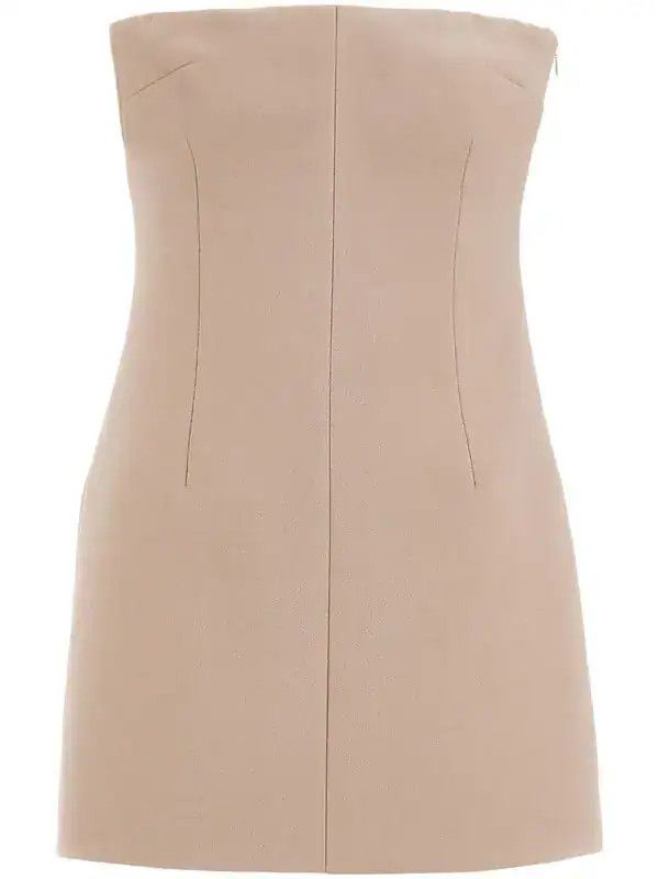 Salvatore Ferragamo o1y0326 Mini Dress in Sand Size M / US 6-8 / IT 42-44 - 1 Thumbnail