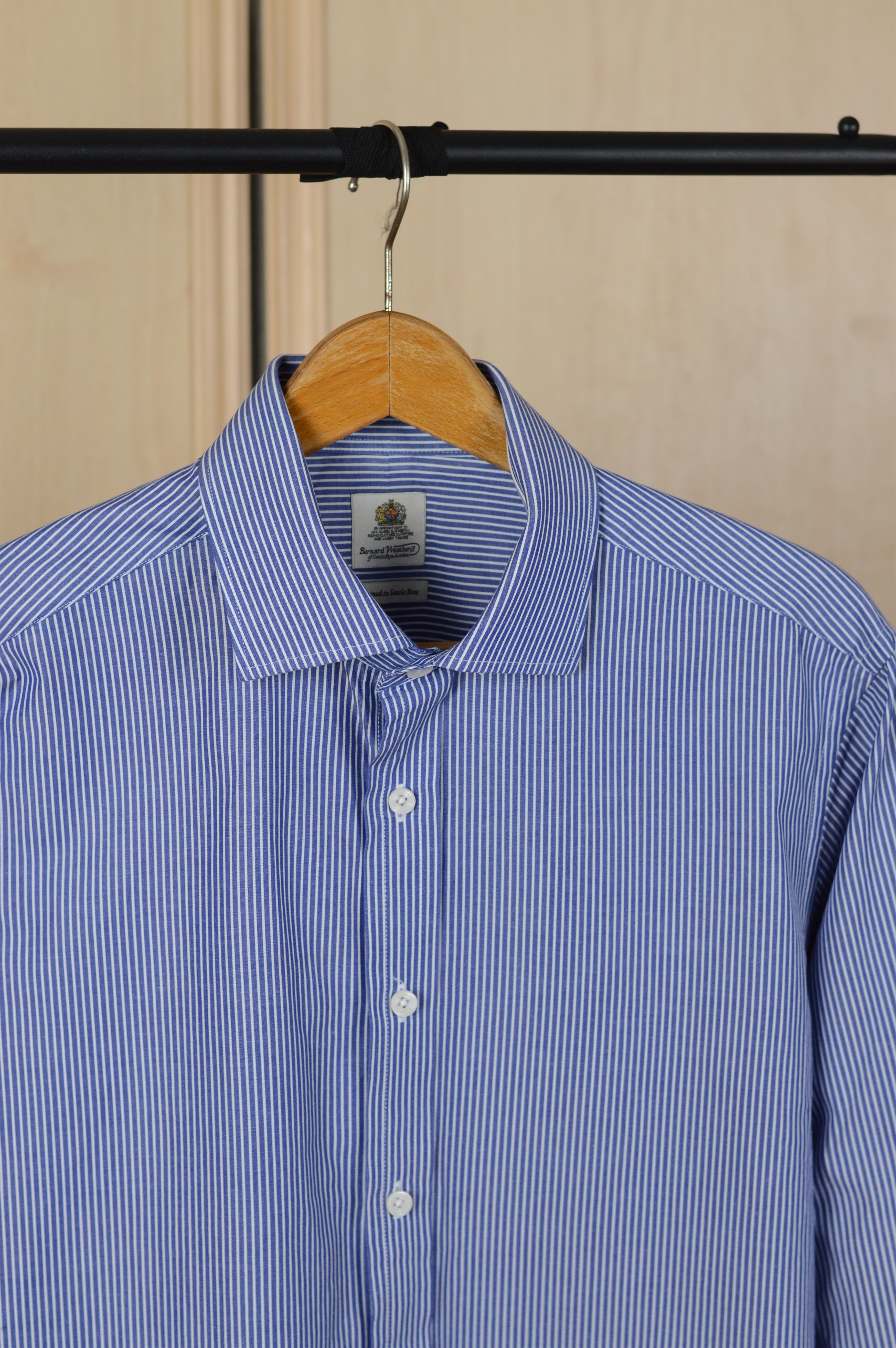 Designer × Savile Row Bernard Weatherill of Savile Row Formal Striped Shirt Size US L / EU 52-54 / 3 - 2 Thumbnail
